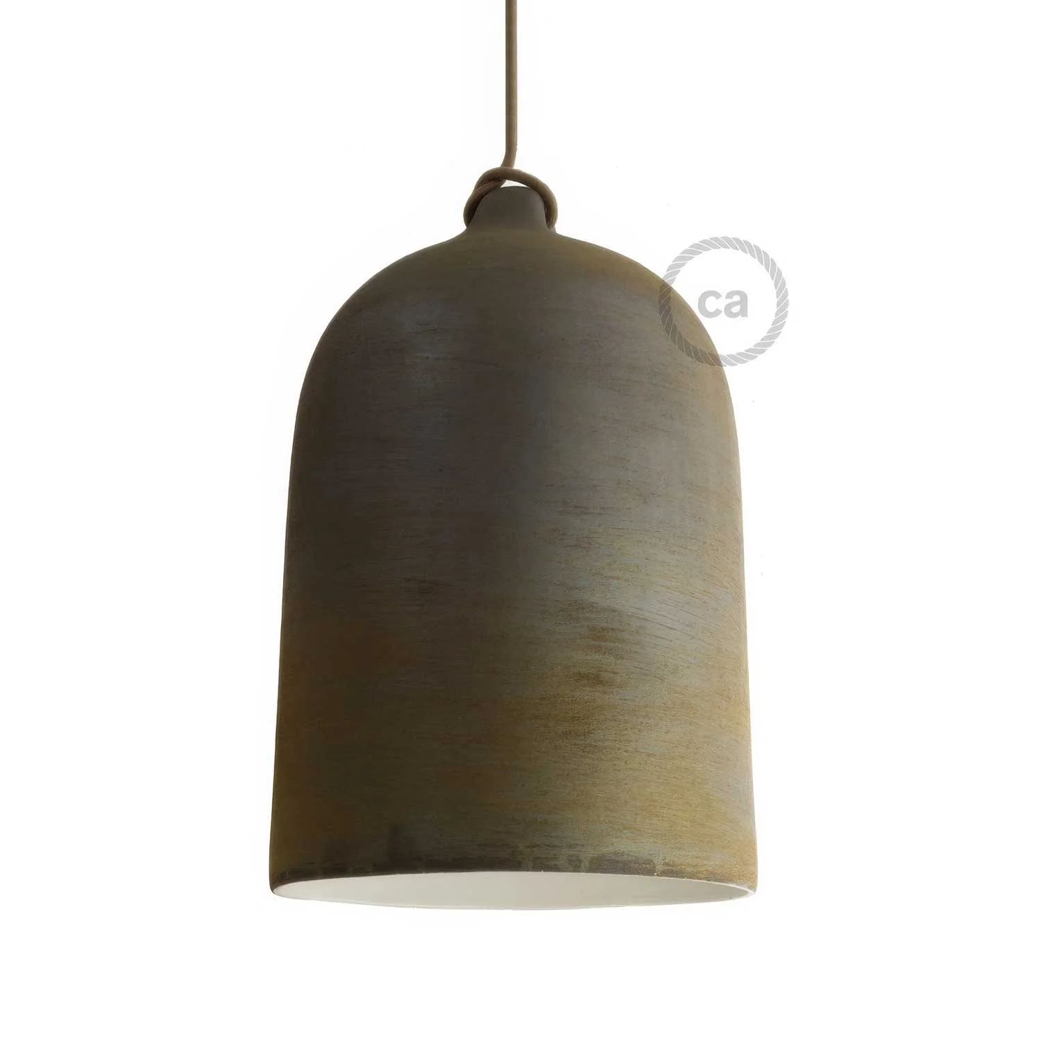 Campana, XL-Keramikschirm für Pendelleuchten – Made in Italy – Corten-Look