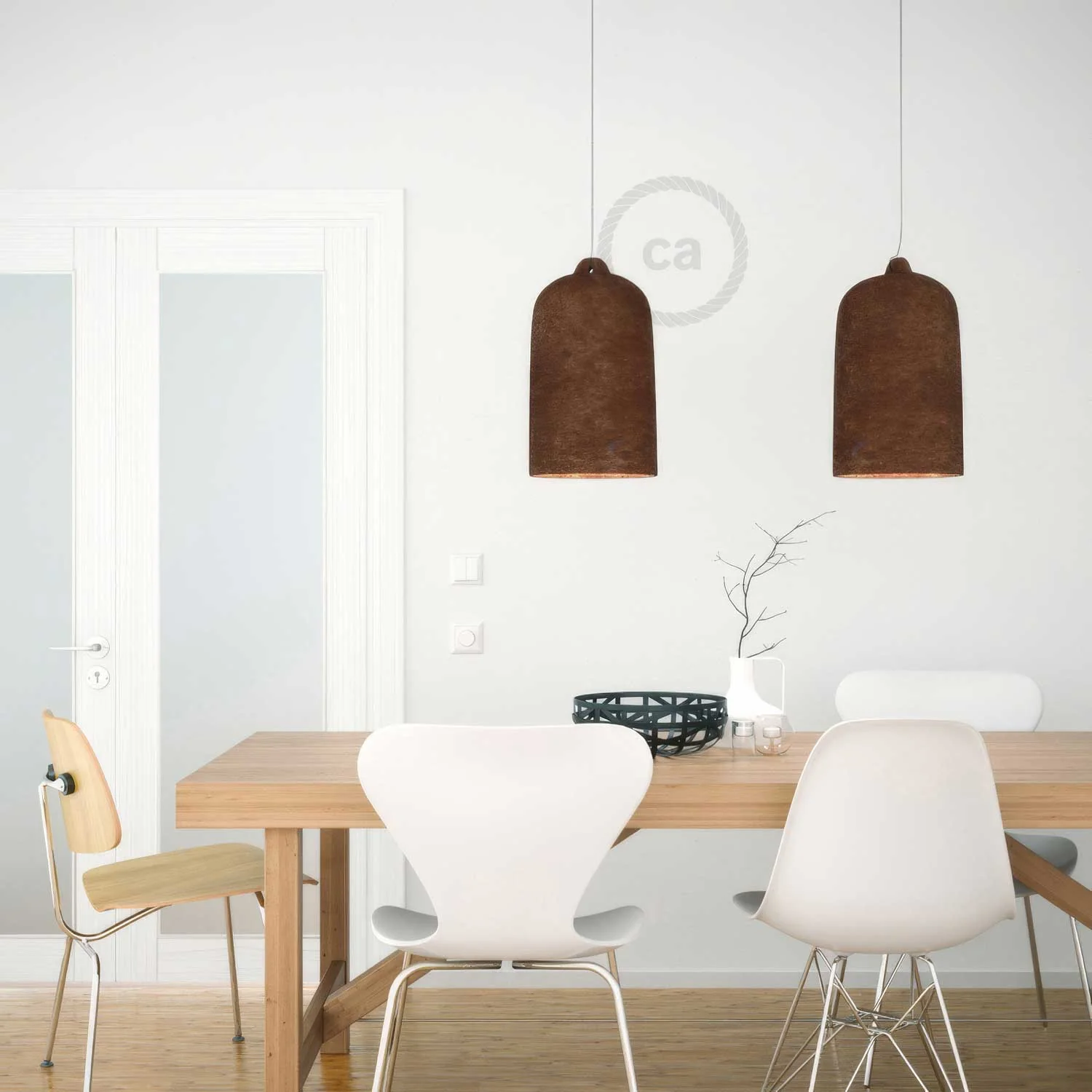 Campana, XL-Keramikschirm für Pendelleuchten – Made in Italy – Corten-Look - Image 3