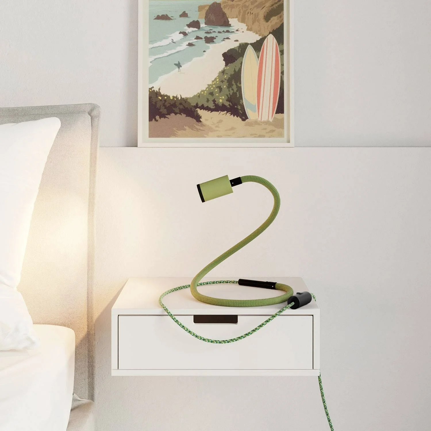GU1d-one Pastell Schwenkbare Leuchte ohne Basis mit Mini-LED-Spot – Wiesengrün - Image 2
