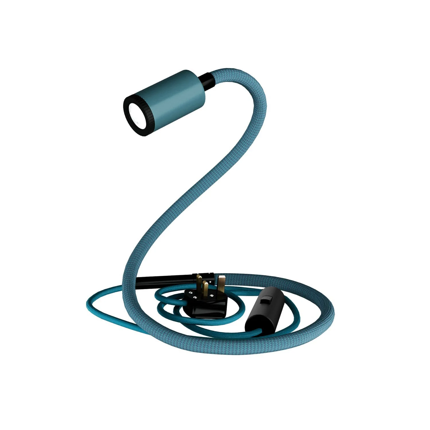 GU1d-one Pastel Verstellbare Lampe ohne Fuß mit Mini-LED-Strahler und UK-Stecker – Petrol