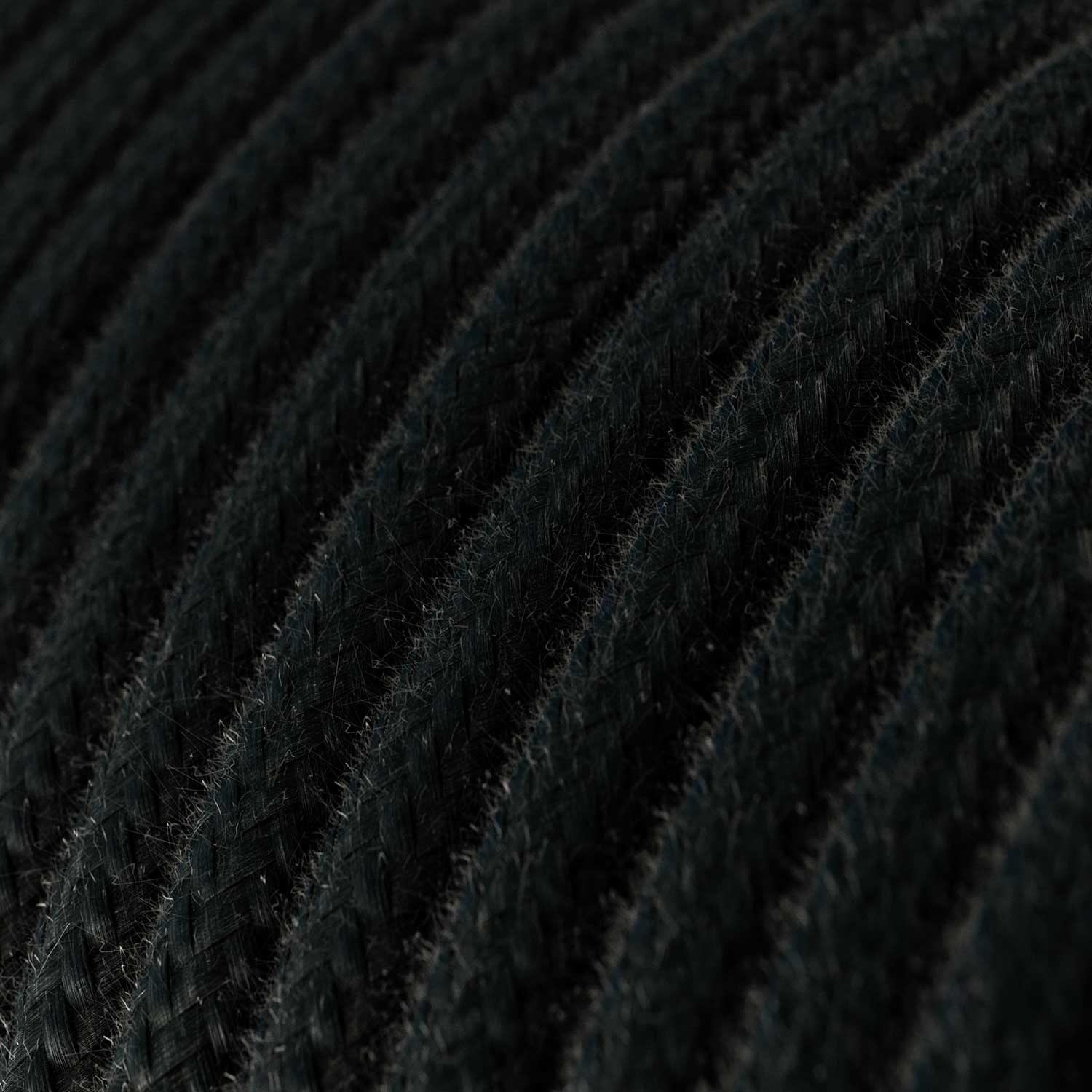 Pendelleuchte mit Stoffkabel, Bistrot-Lampenschirm und Metall-Details – Schwarz - Image 3