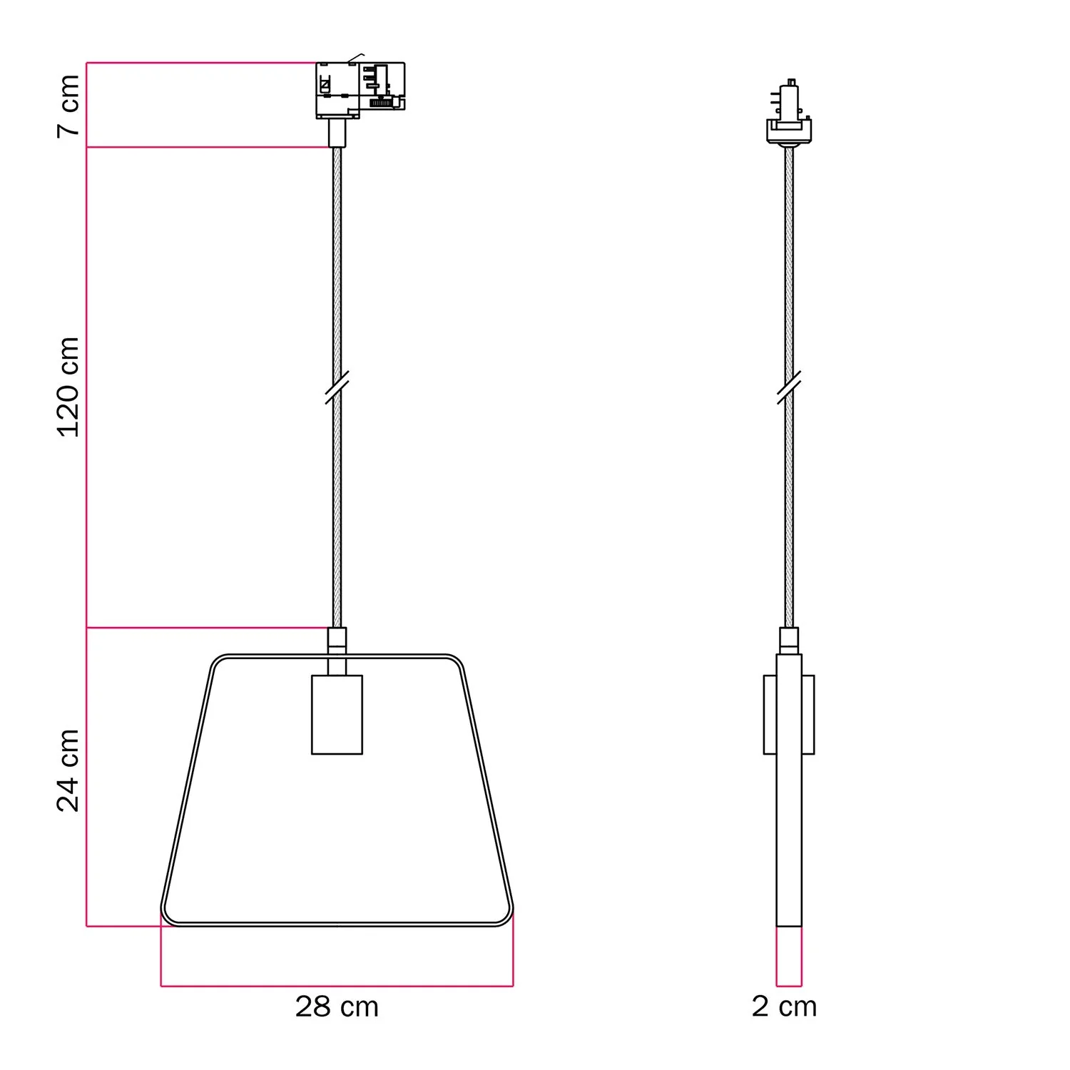 Pendelleuchte mit Duedì Base Lampenschirm für Schienensystem - Weiß - Image 6