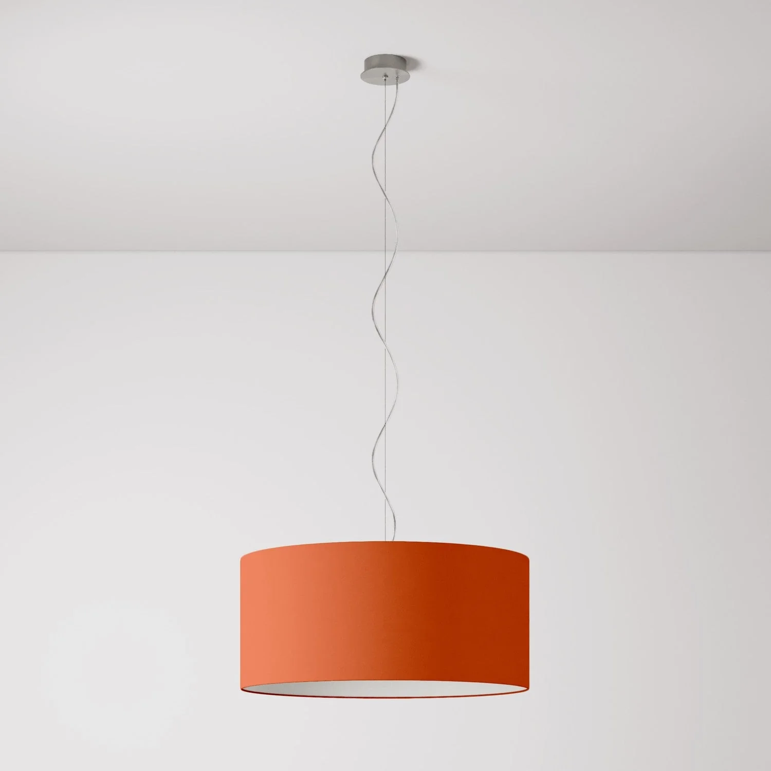 Pendelleuchte mit Stoffschirm Cilindro Large – Made in Italy – Cinette Lobster
