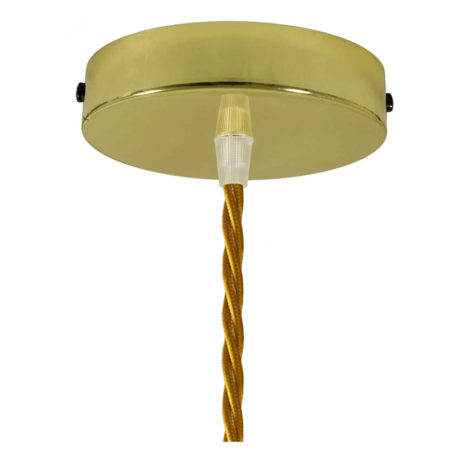 Pendelleuchte komplett mit Textilkabel, Käfighschirm Diamond und Metallfinish – Messing - Image 2