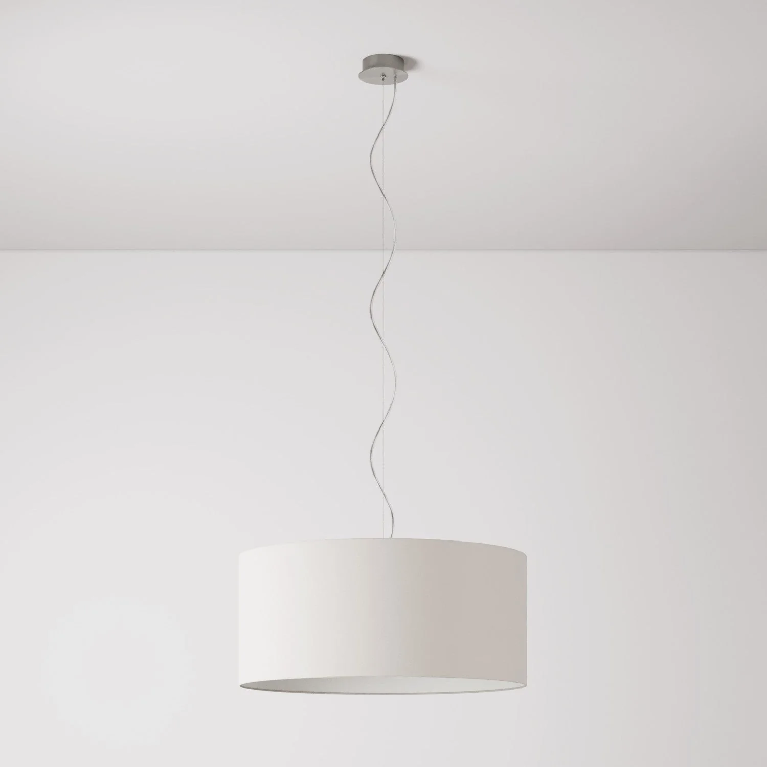 Pendelleuchte mit Stoffschirm Cilindro Large – Made in Italy – Arenal Sand