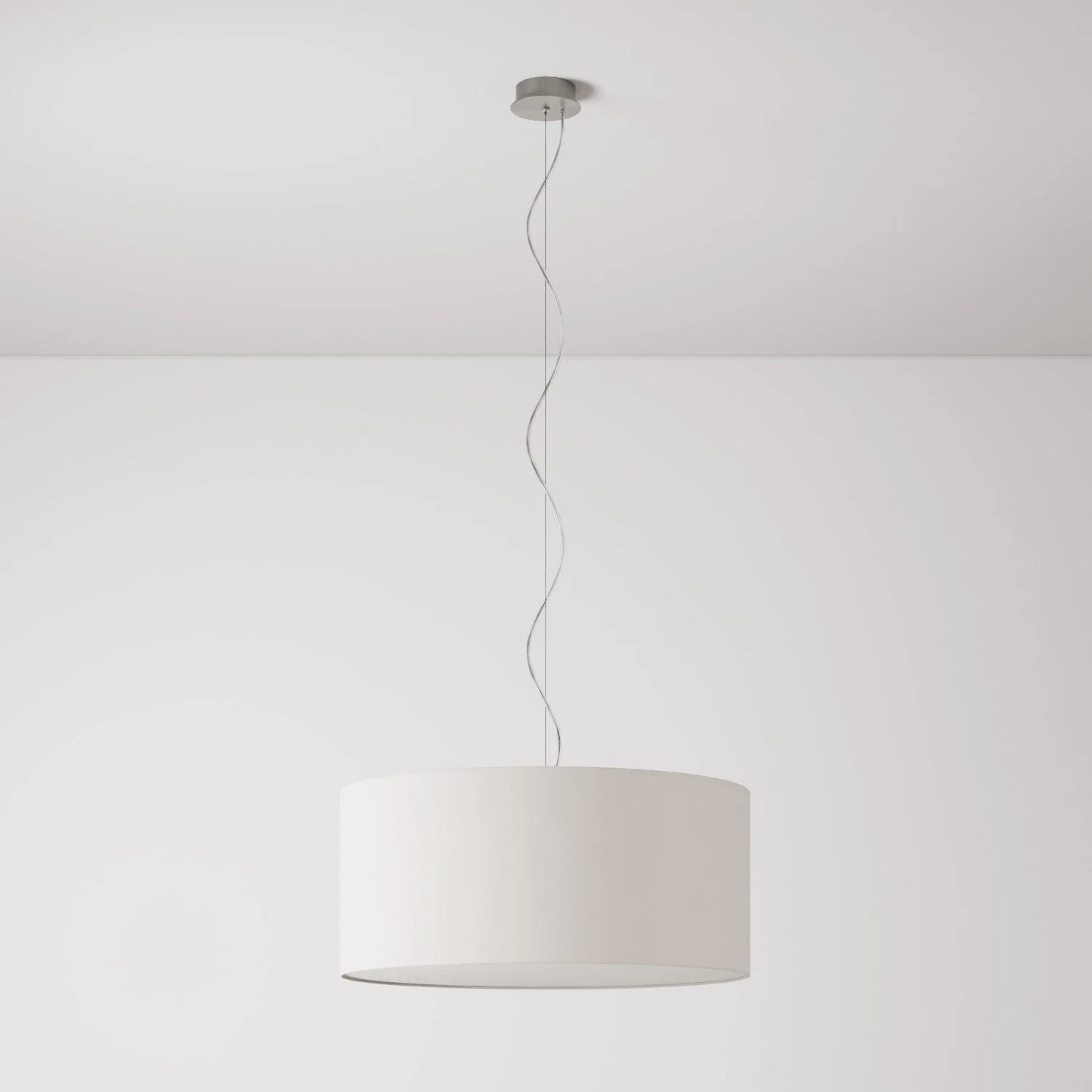 Pendelleuchte mit Stoffschirm Cilindro Large – Made in Italy – Arenal Sand - Image 7