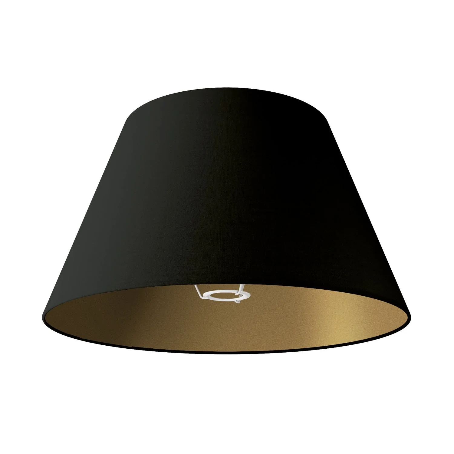 Impero-Lampenschirm L für Tischleuchten oder Wandleuchten mit E27-Fassung – Made in Italy – Schwarz/Gold