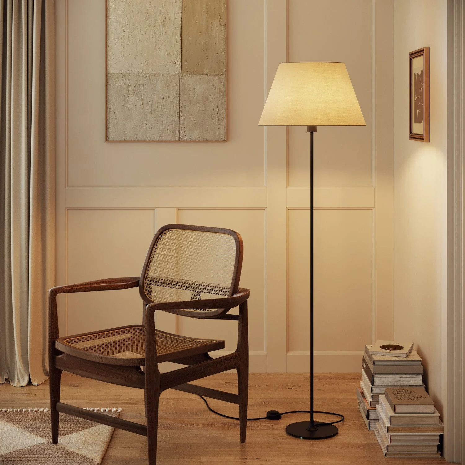 Lampenschirm Impero L für Tisch- oder Wandleuchte mit E27-Fassung – Made in Italy – Taupe Arenal - Image 2