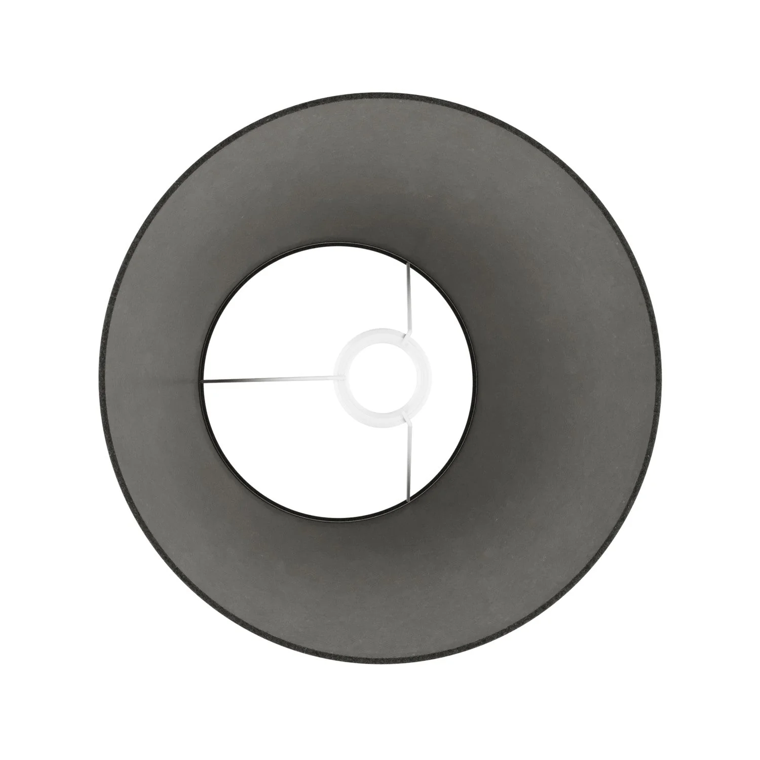Lampenschirm Impero M aus Stoff für Tischlampe oder Wandleuchte mit E27-Fassung – Made in Italy – Dunkelgraue Wolle - Image 3