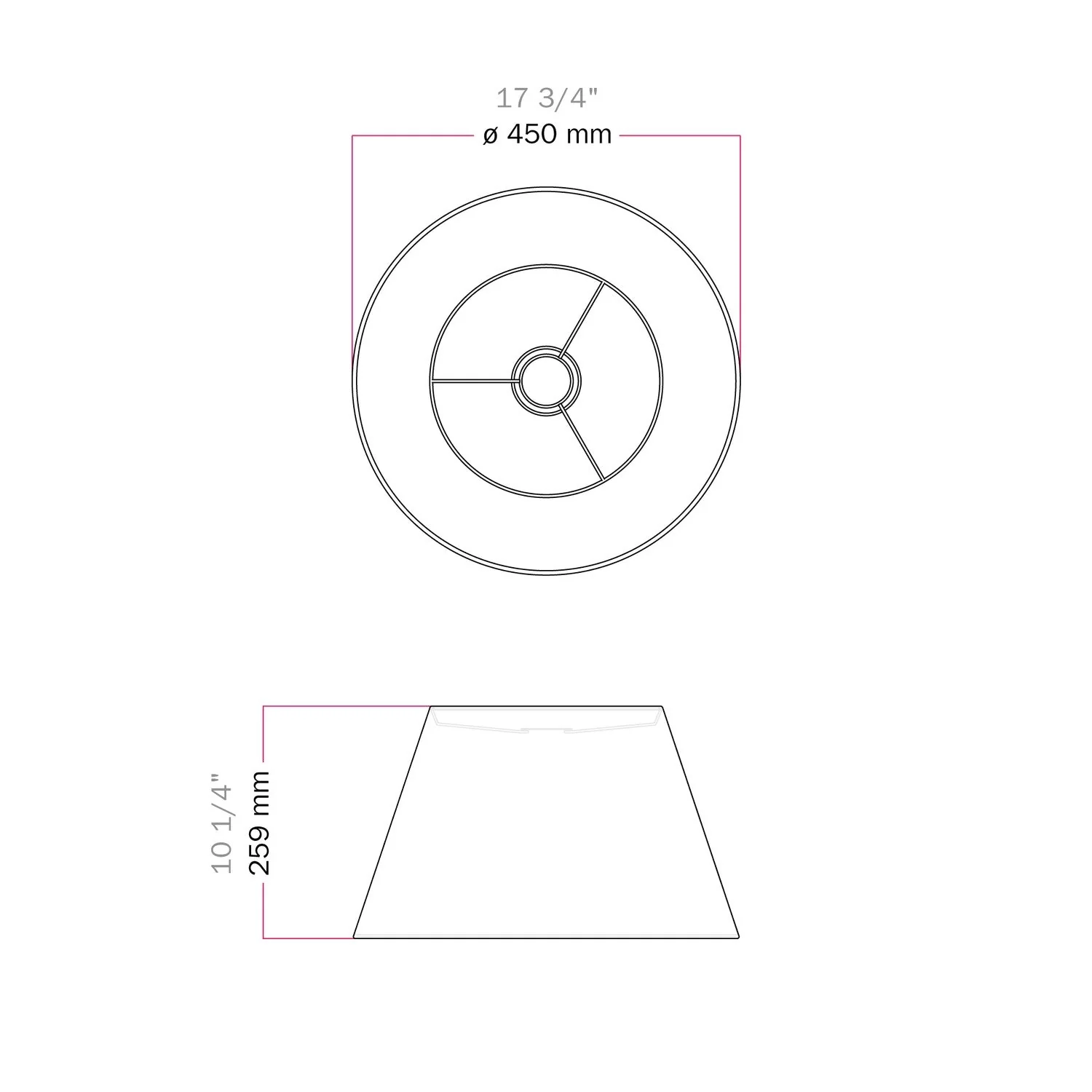 Impero L Schirm für Pendelleuchte mit E27-Fassung – Made in Italy – Hellgraue Wolle - Image 6