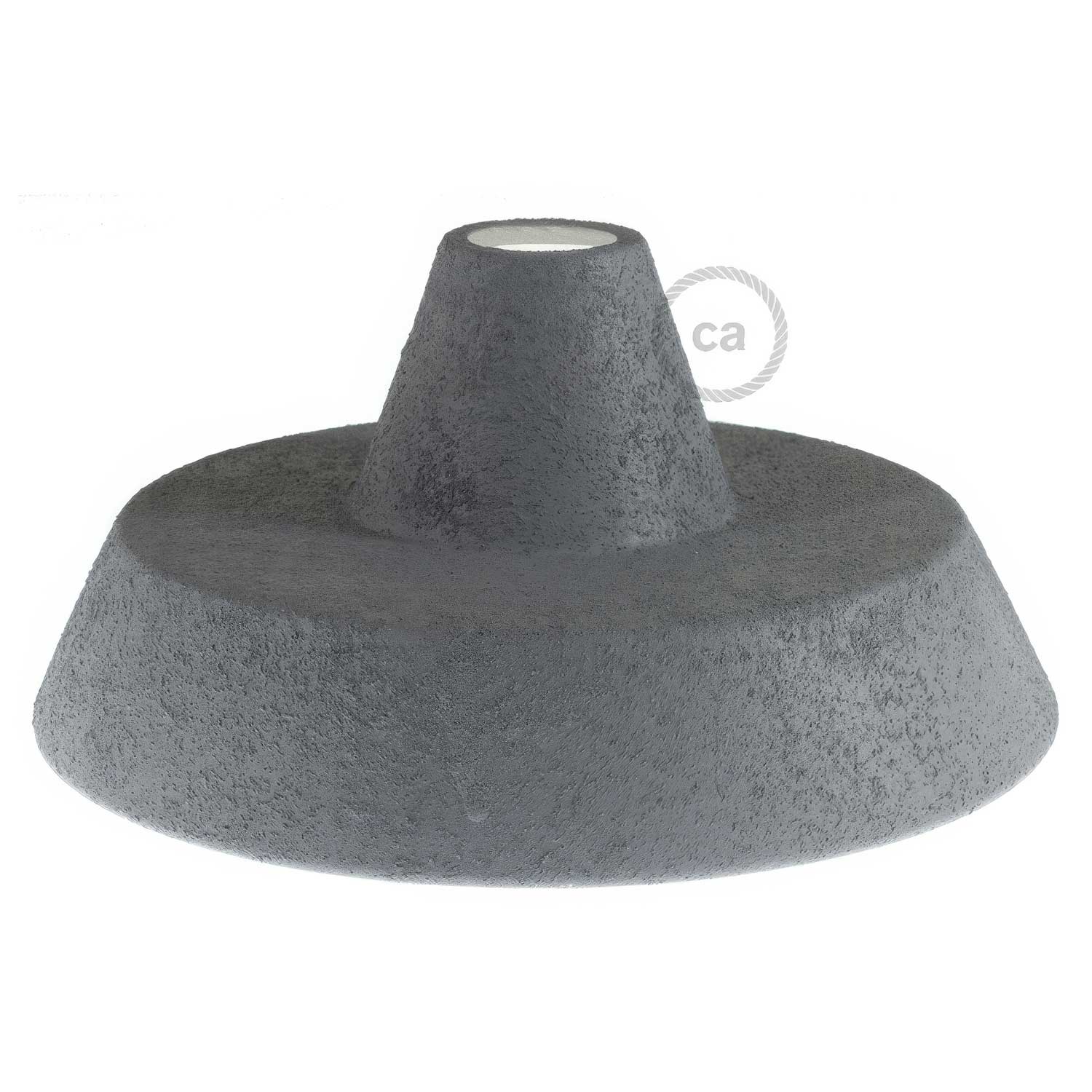 Industrielampenschirm aus Keramik für Pendelleuchten – Made in Italy – Betonoptik - Image 3