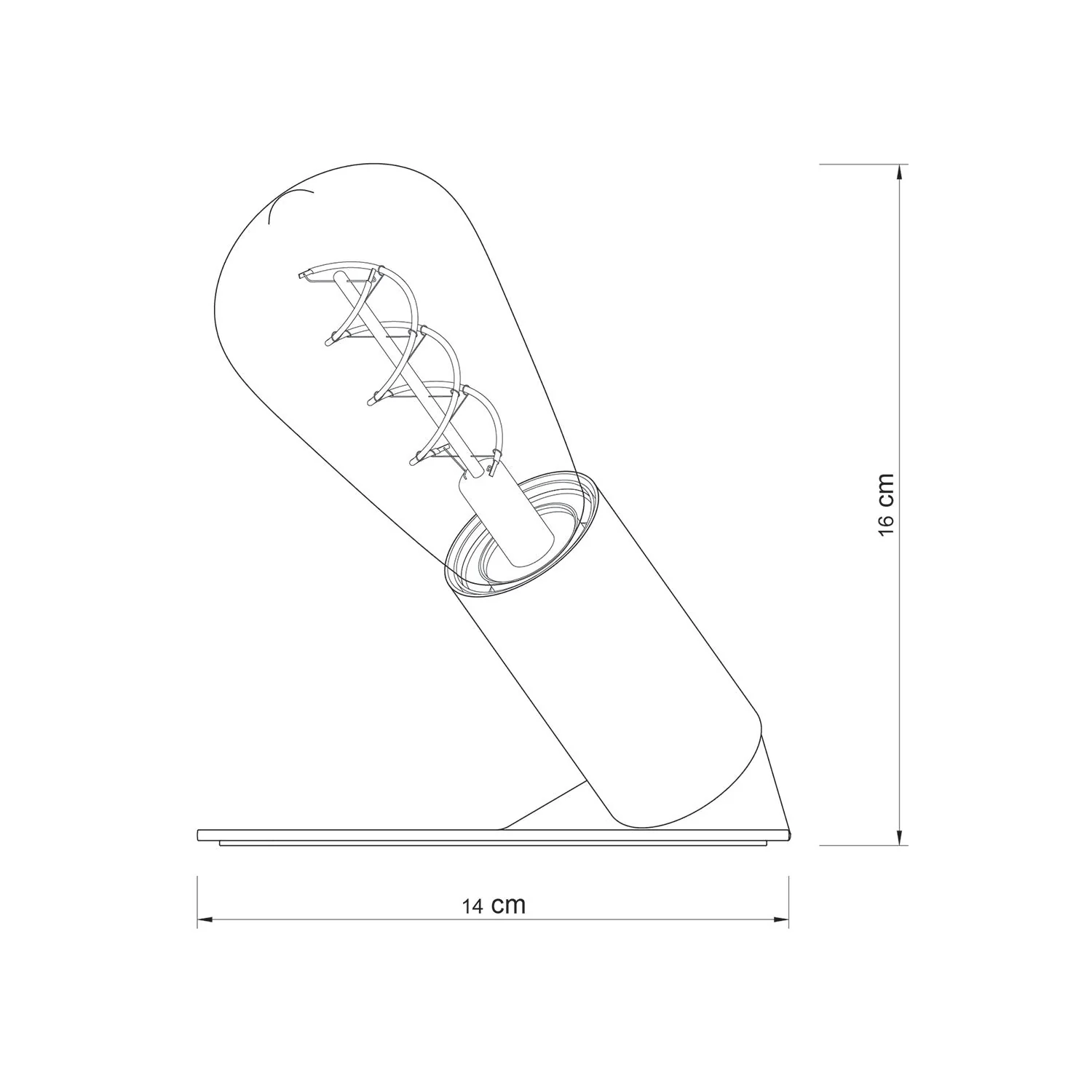 SI! Tischlampe mit 5V, Glühbirne ST64 und Metallfuß – Satinbronze - Image 5