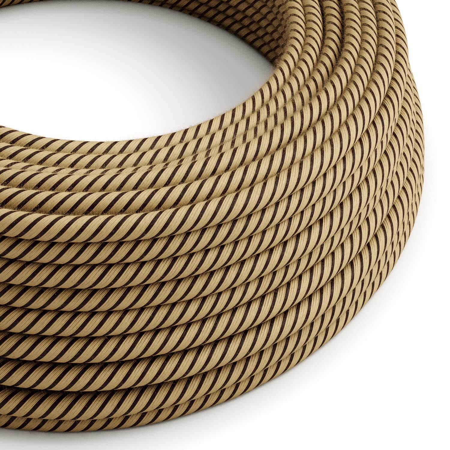 Farbkabel aus Baumwolle und Jute Tabak Vertigo - Das Original Creative Cables, ideal für klassische und moderne Lampen - ERD21