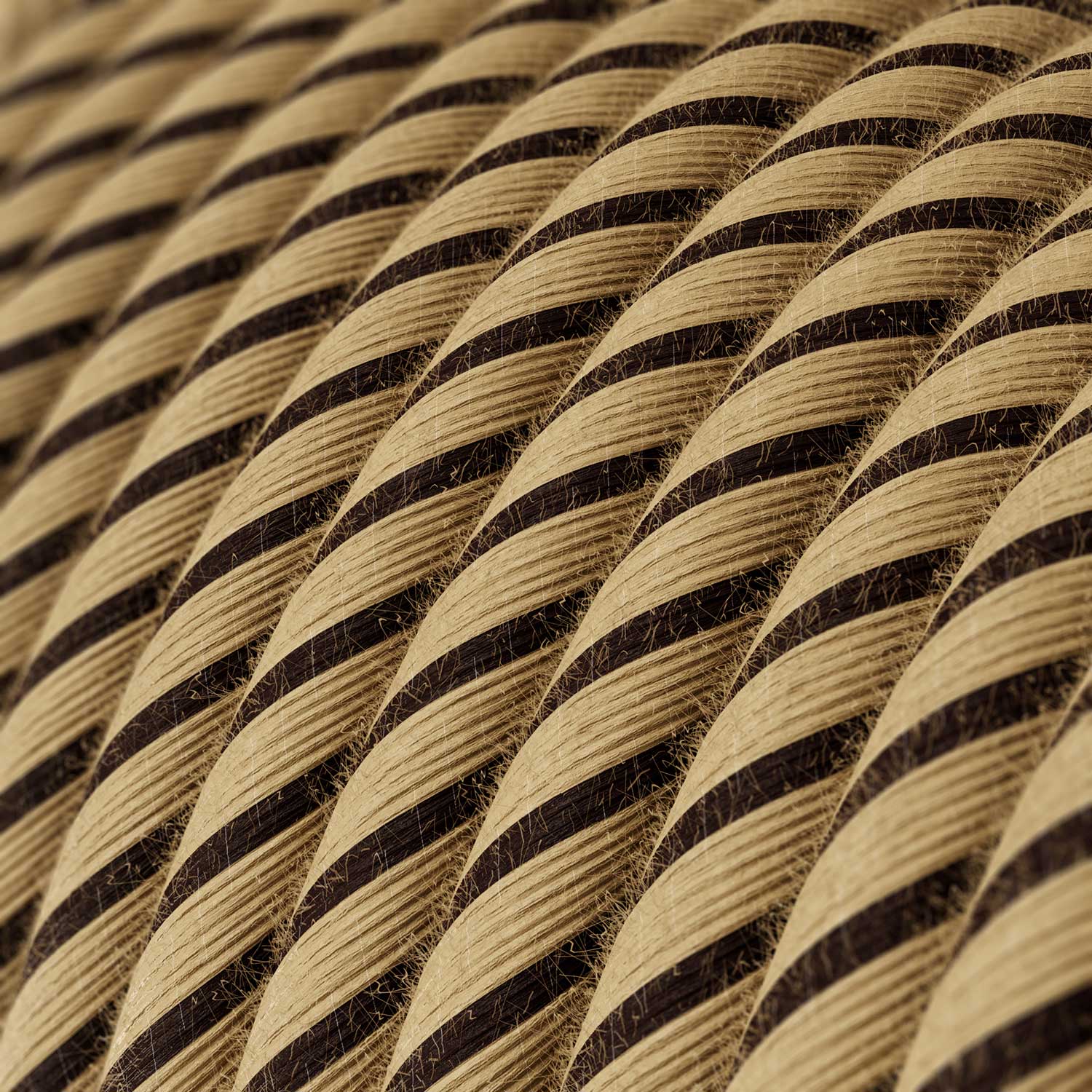 Farbkabel aus Baumwolle und Jute Tabak Vertigo - Das Original Creative Cables, ideal für klassische und moderne Lampen - ERD21 - Image 2