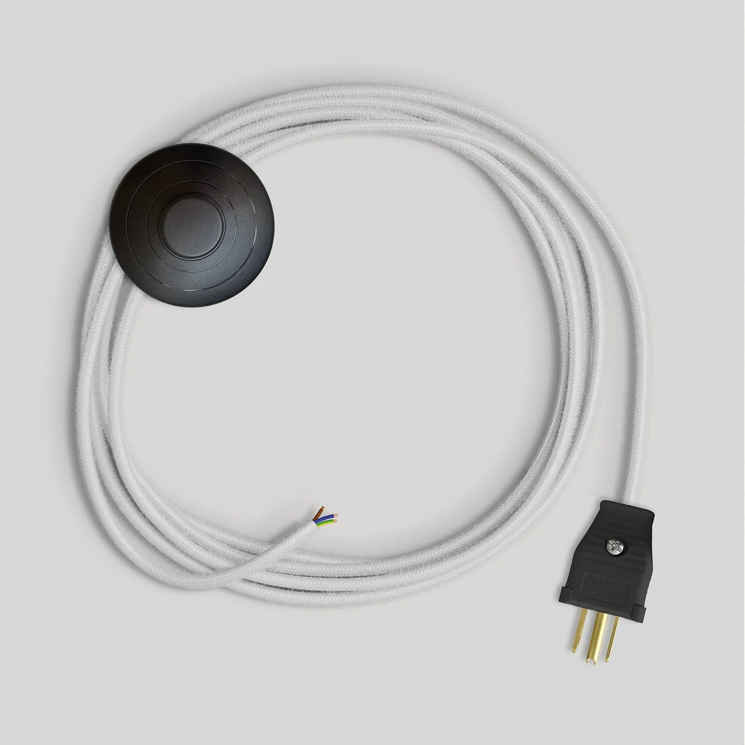 Kabelset für Lampe mit 10 Fuß weißem Baumwollkabel - Image 4