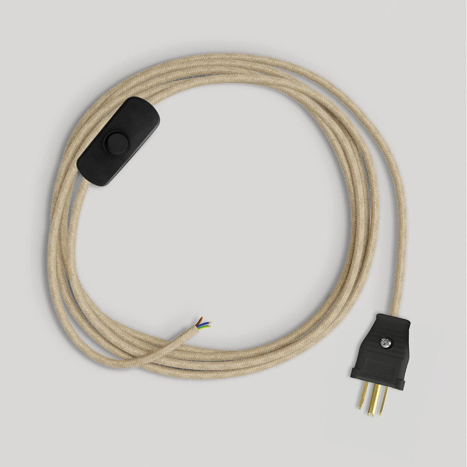 Kabelset für Leuchte mit naturfarbenem Jutekabel 6 ft - Image 4