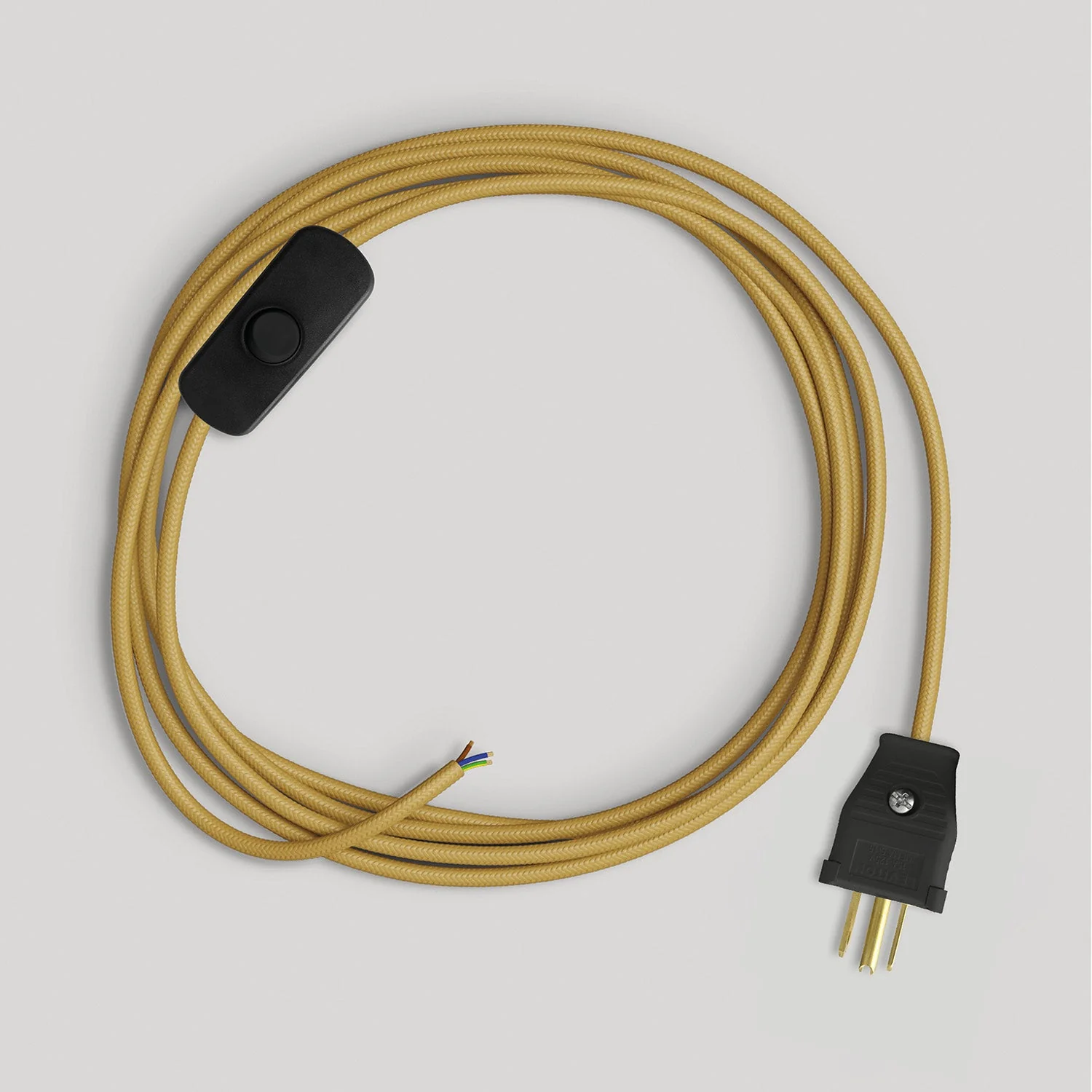 Kabelset für Lampe mit senffarbenem Kabel 1,8 m - Image 4
