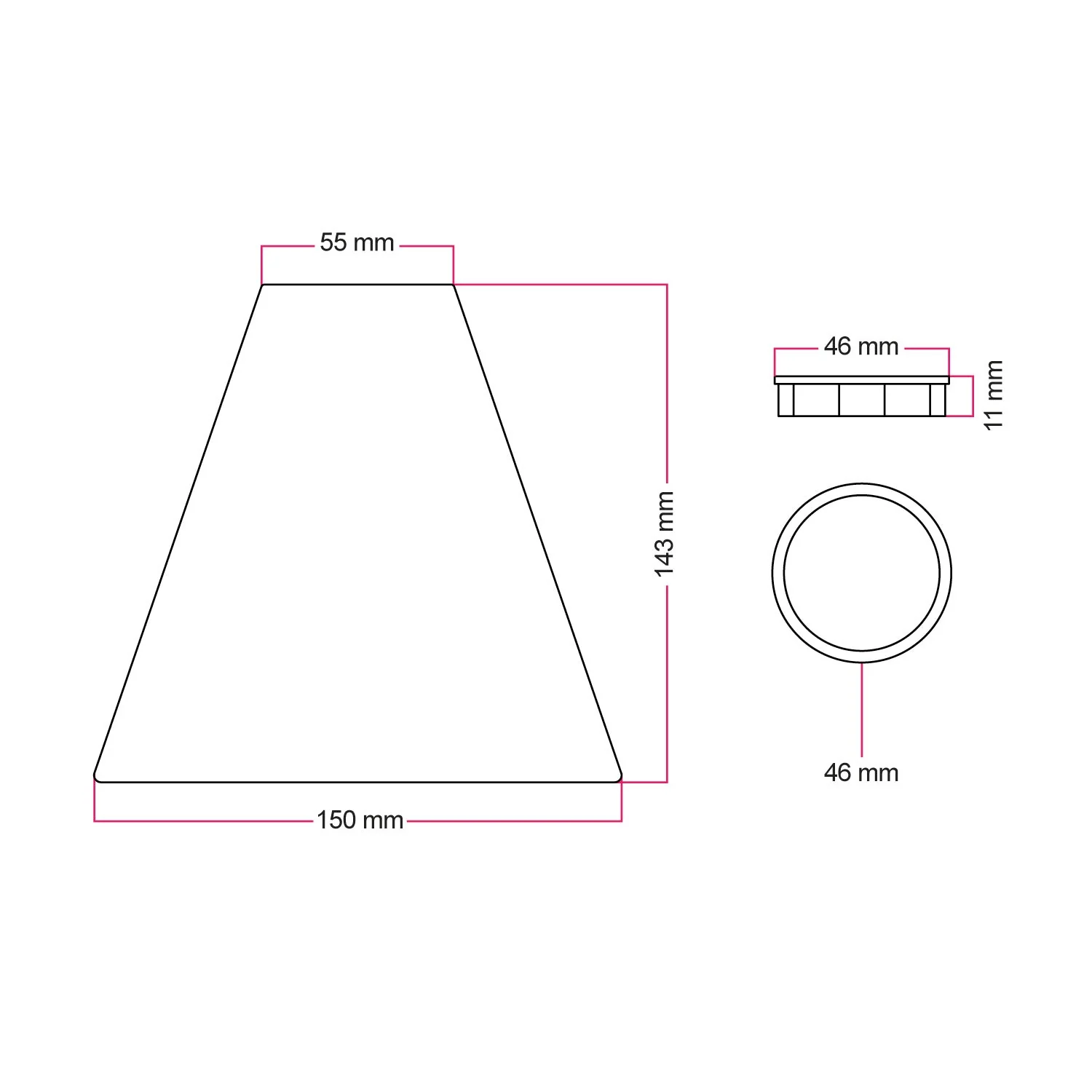 Konischer Lampenschirm aus Holz - Image 6