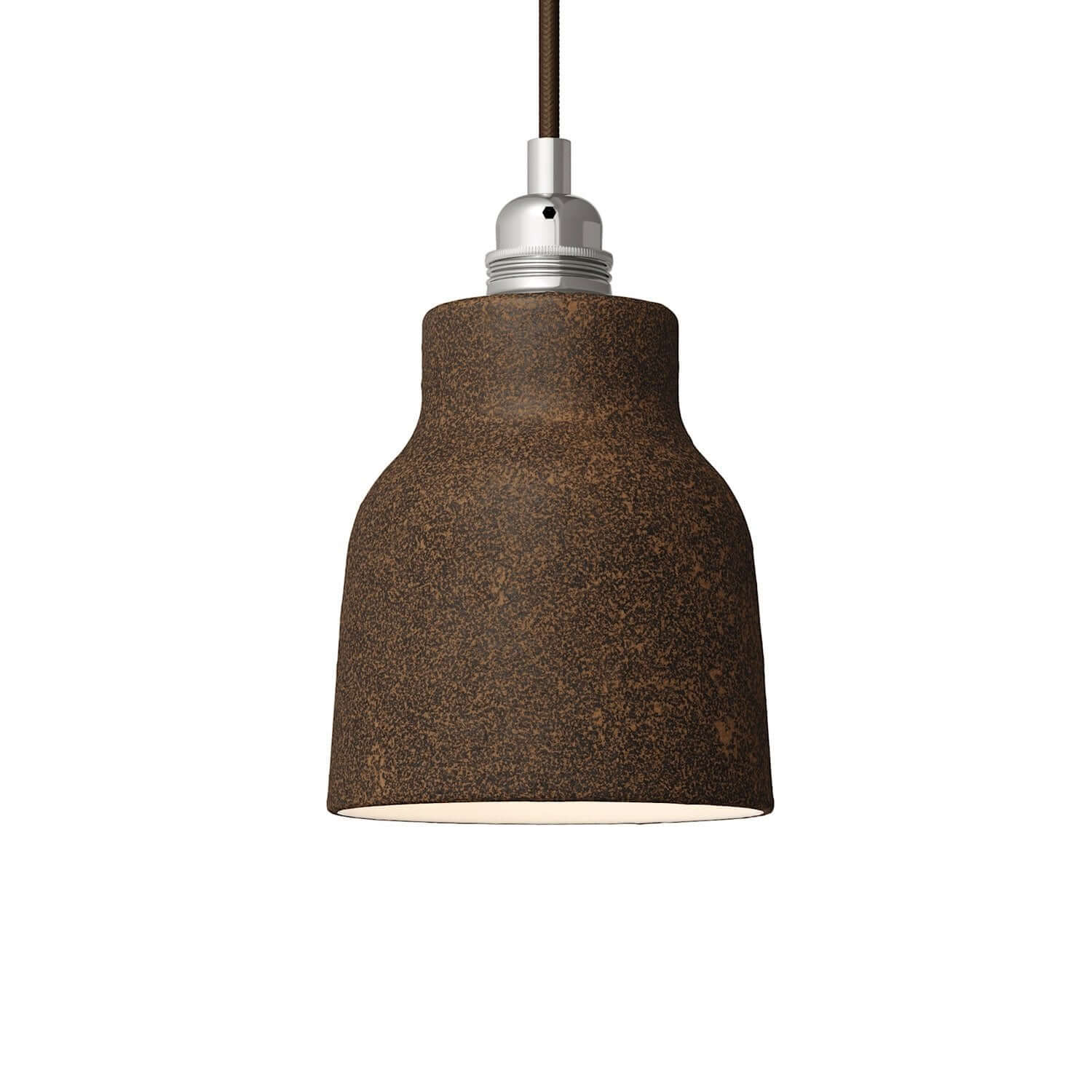 Vaso-Lampenschirm aus Keramik, Kollektion Materia - Made in Italy - Corten-Effekt