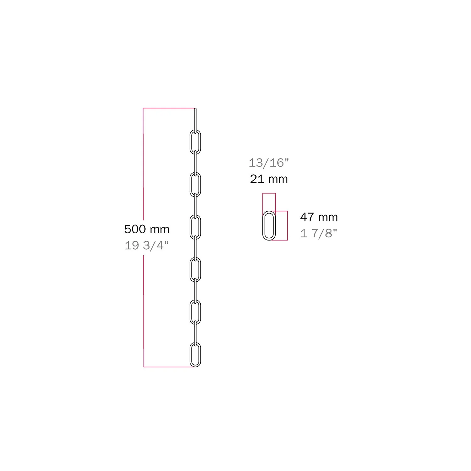 Genueser Eisenkette für Kronleuchter und Abhängungen – Länge 50 cm - Image 4