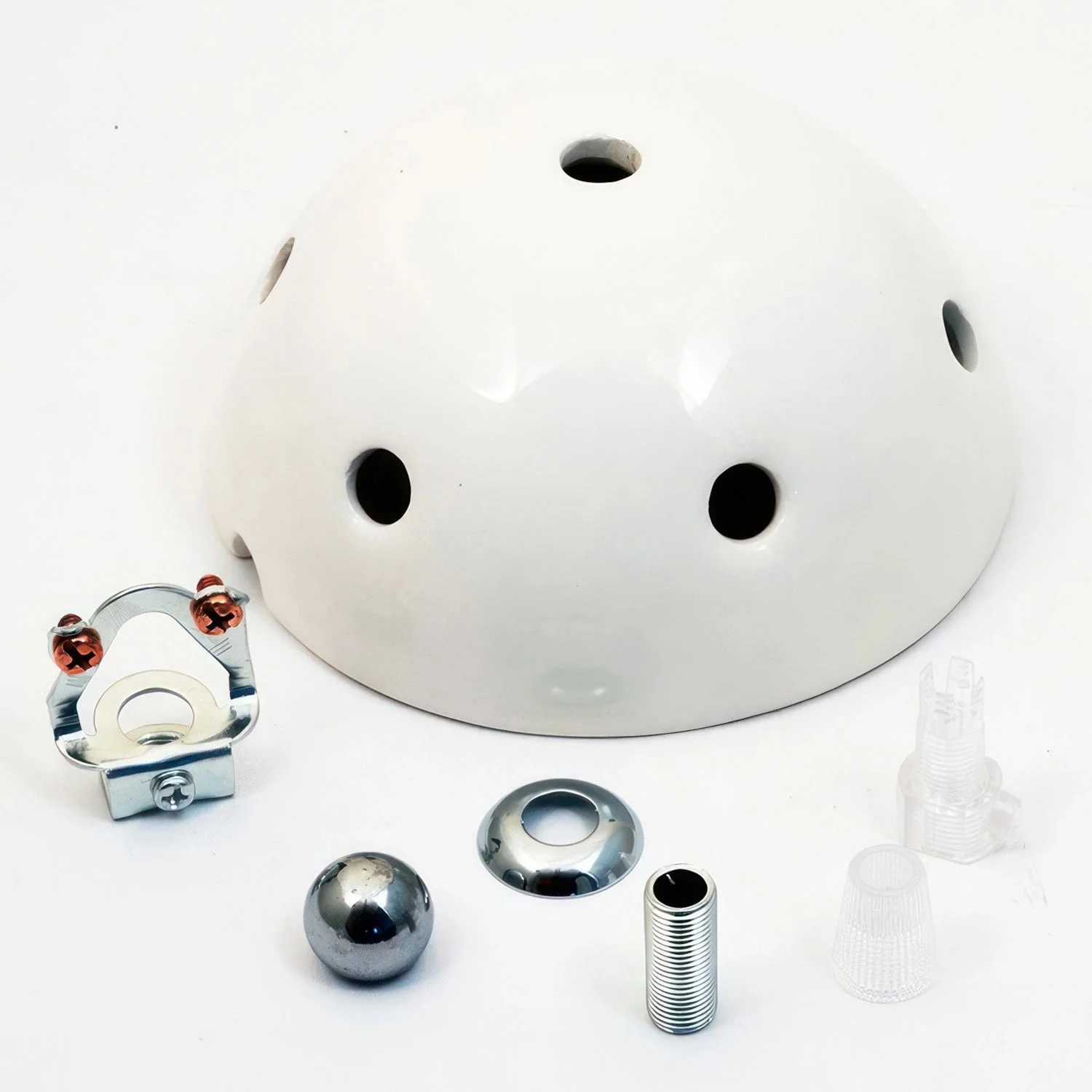 Keramik-Rosetten-Set mit 6 Löchern - Weiß - Image 3