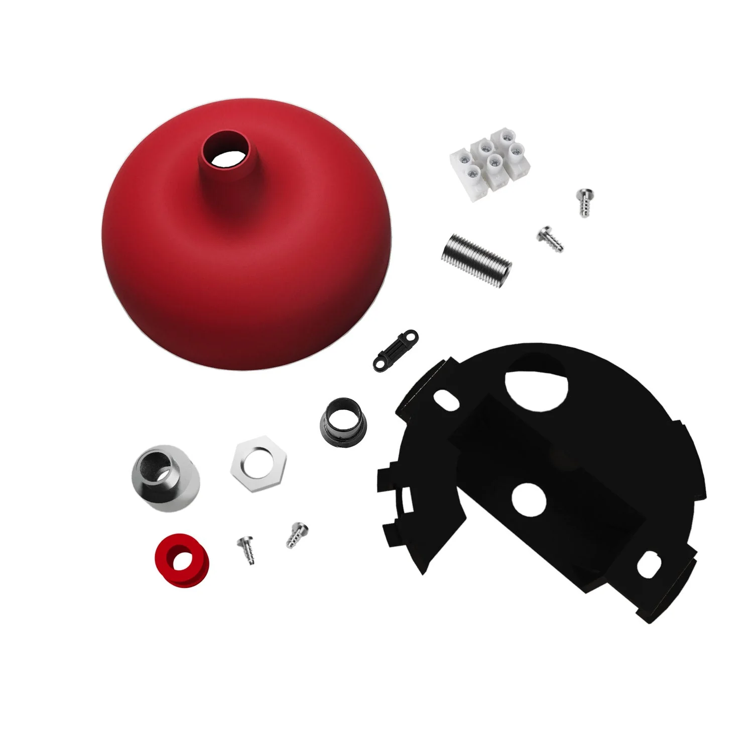 Silikon-Baldachin-Kit mit mittigem Loch und Vorbereitung für seitliches Loch - Rot - Image 2