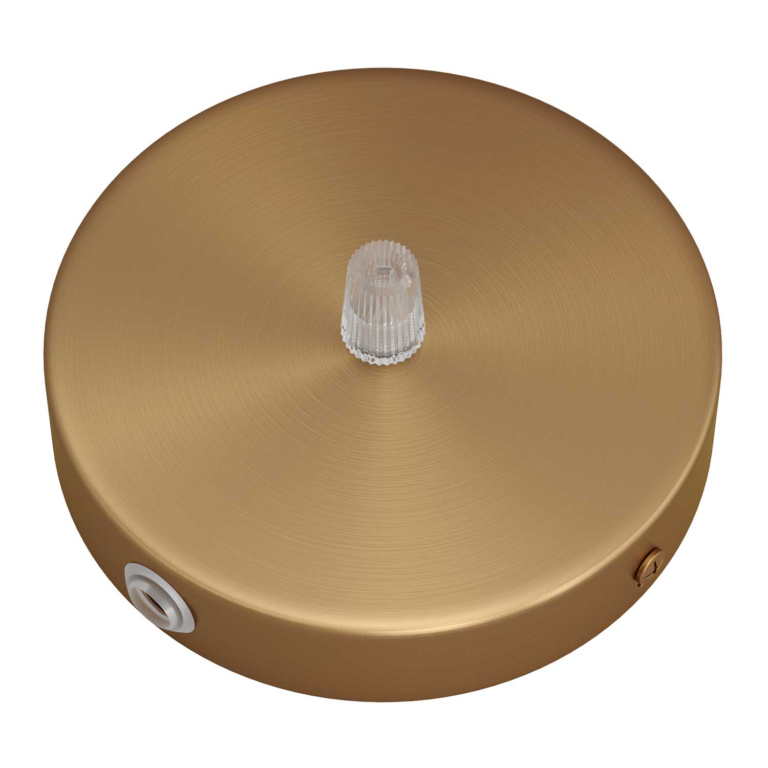Zylindrisches Baldachin-Kit aus Metall mit 1 mittigem und 2 seitlichen Löchern – Gebürstete Bronze - Image 2