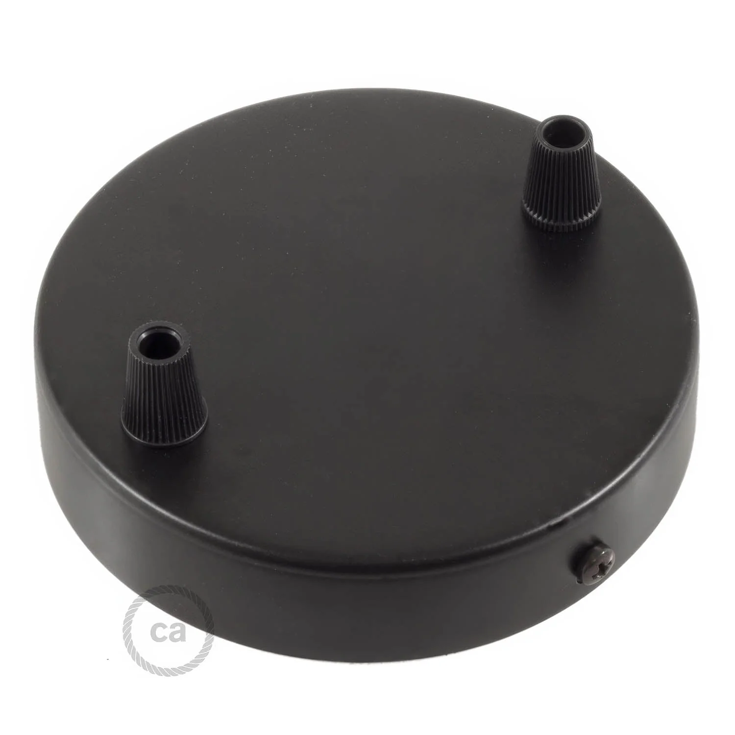 Lampenbaldachin-Zylinder-Kit aus Metall mit 2 Löchern - Schwarz - Image 2