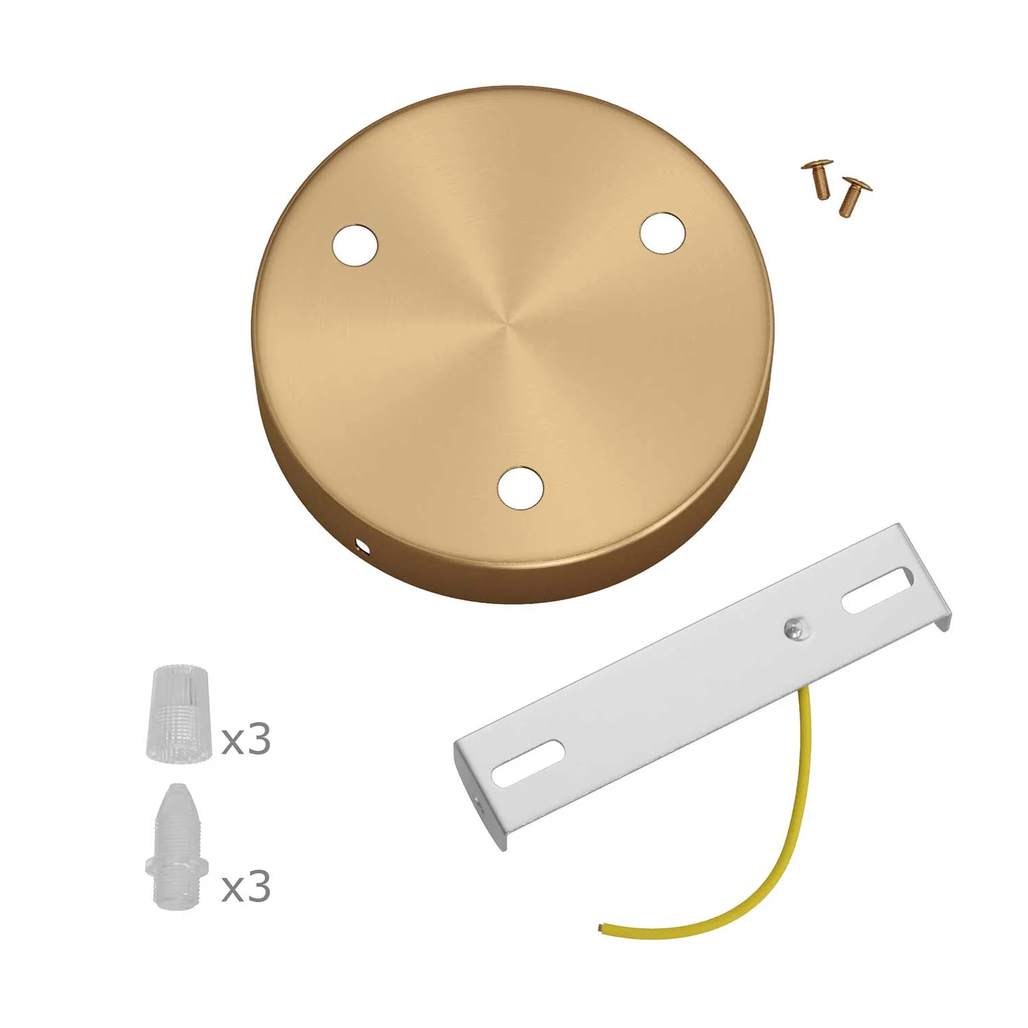 Zylindrisches Baldachin-Kit aus Metall mit 3 Löchern – Gebürstetes Bronze - Image 3