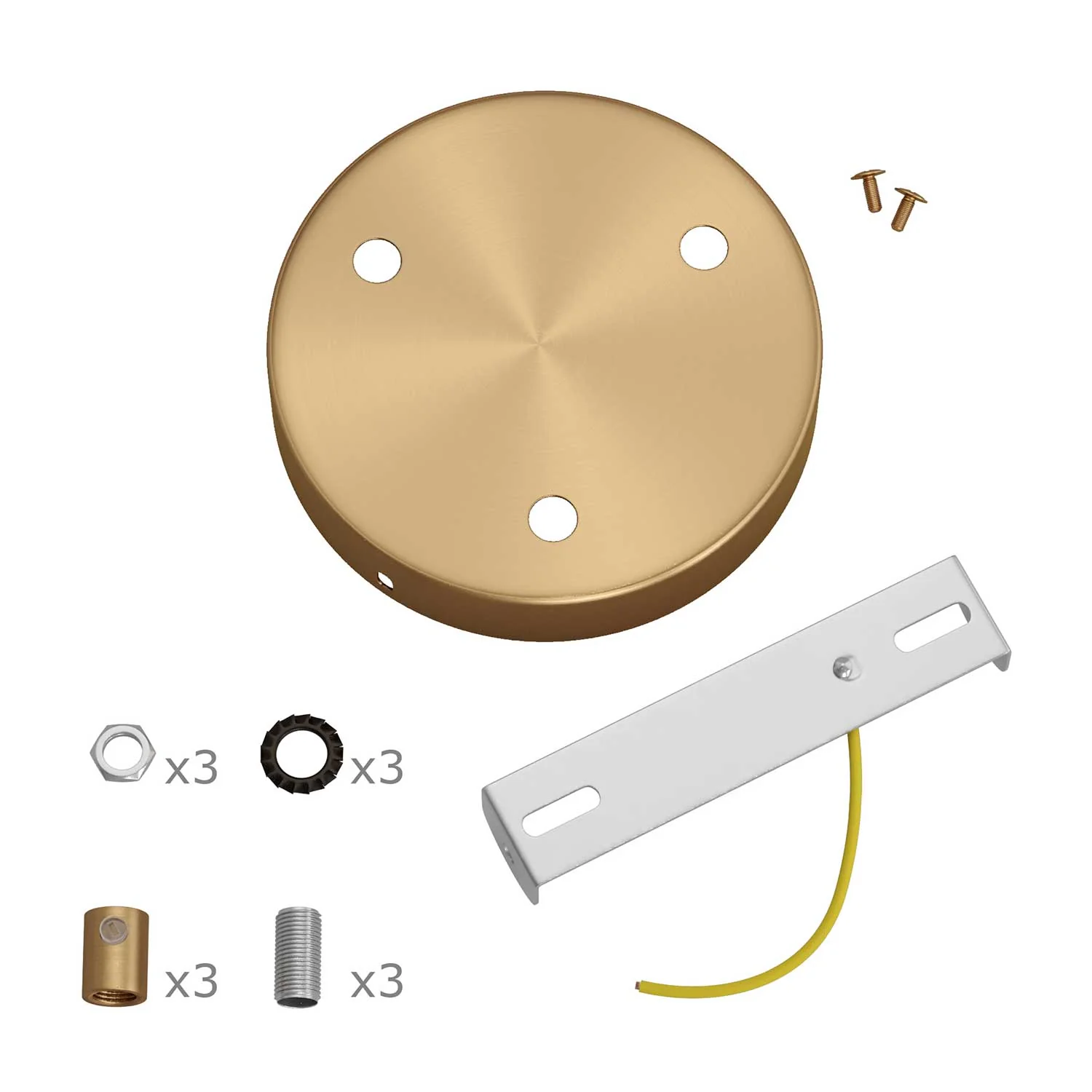Zylindrisches Baldachin-Kit aus Metall mit 3 Löchern – Gebürstetes Bronze - Image 8