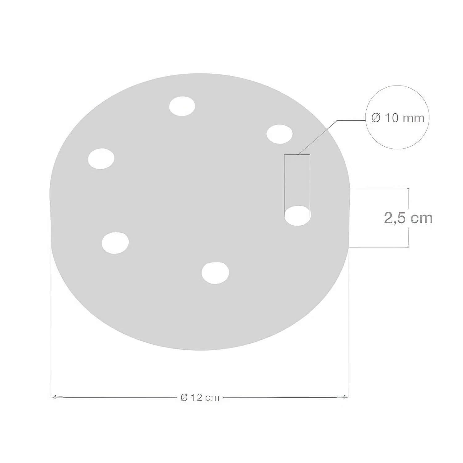 Kit Lampenbaldachin zylindrisch aus Metall mit 6 Löchern – Satin-Kupfer - Image 4