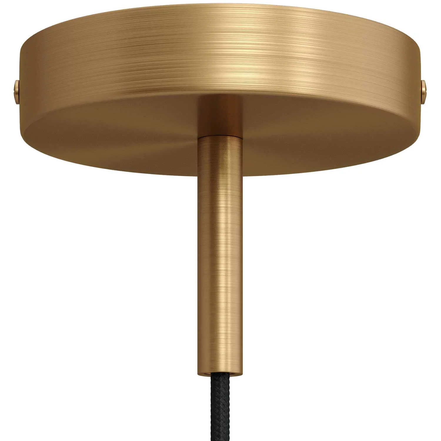 Zylinderförmiges Baldachin-Set aus Metall mit 7 cm Kabelklemme – Satiniertes Bronze