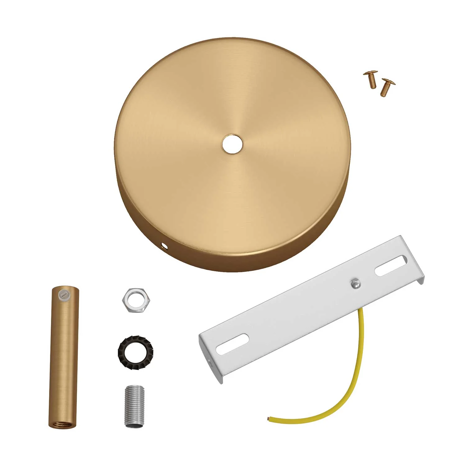 Zylinderförmiges Baldachin-Set aus Metall mit 7 cm Kabelklemme – Satiniertes Bronze - Image 3