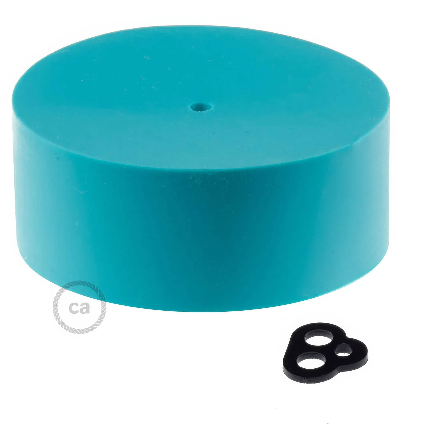 Kit zylindrischer Lampenbaldachin aus Silikon – Türkis - Image 3
