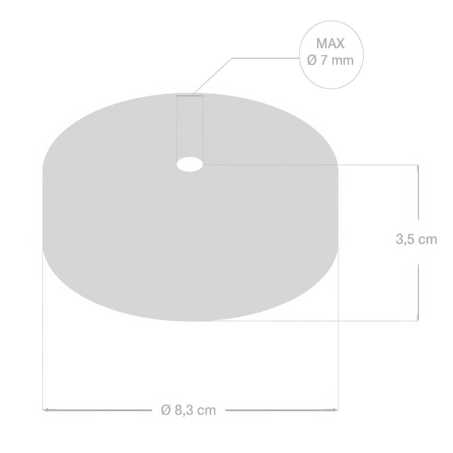 Kit zylindrischer Lampenbaldachin aus Silikon – Türkis - Image 4