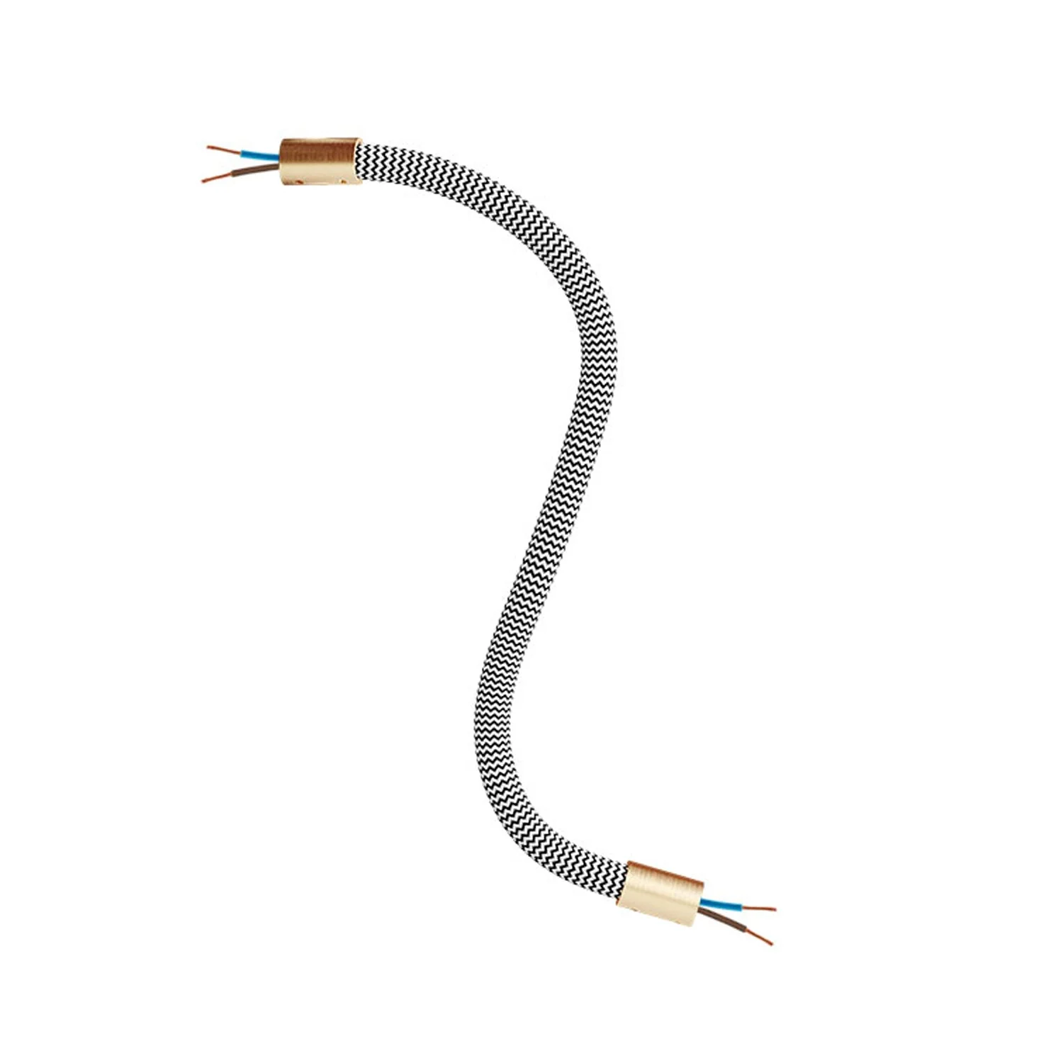Kit Creative Flex – flexibles Verlängerungsrohr mit Stoffummantelung RZ04 Schwarz Weiß und Metallendstücken - Image 33