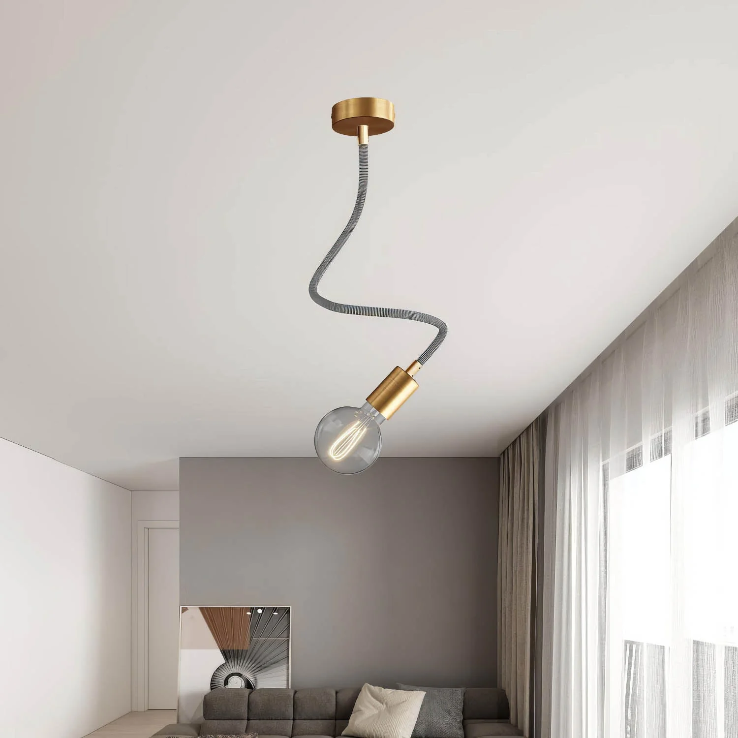 Kit Creative Flex – flexibles Verlängerungsrohr mit Stoffummantelung RZ04 Schwarz Weiß und Metallendstücken - Image 37