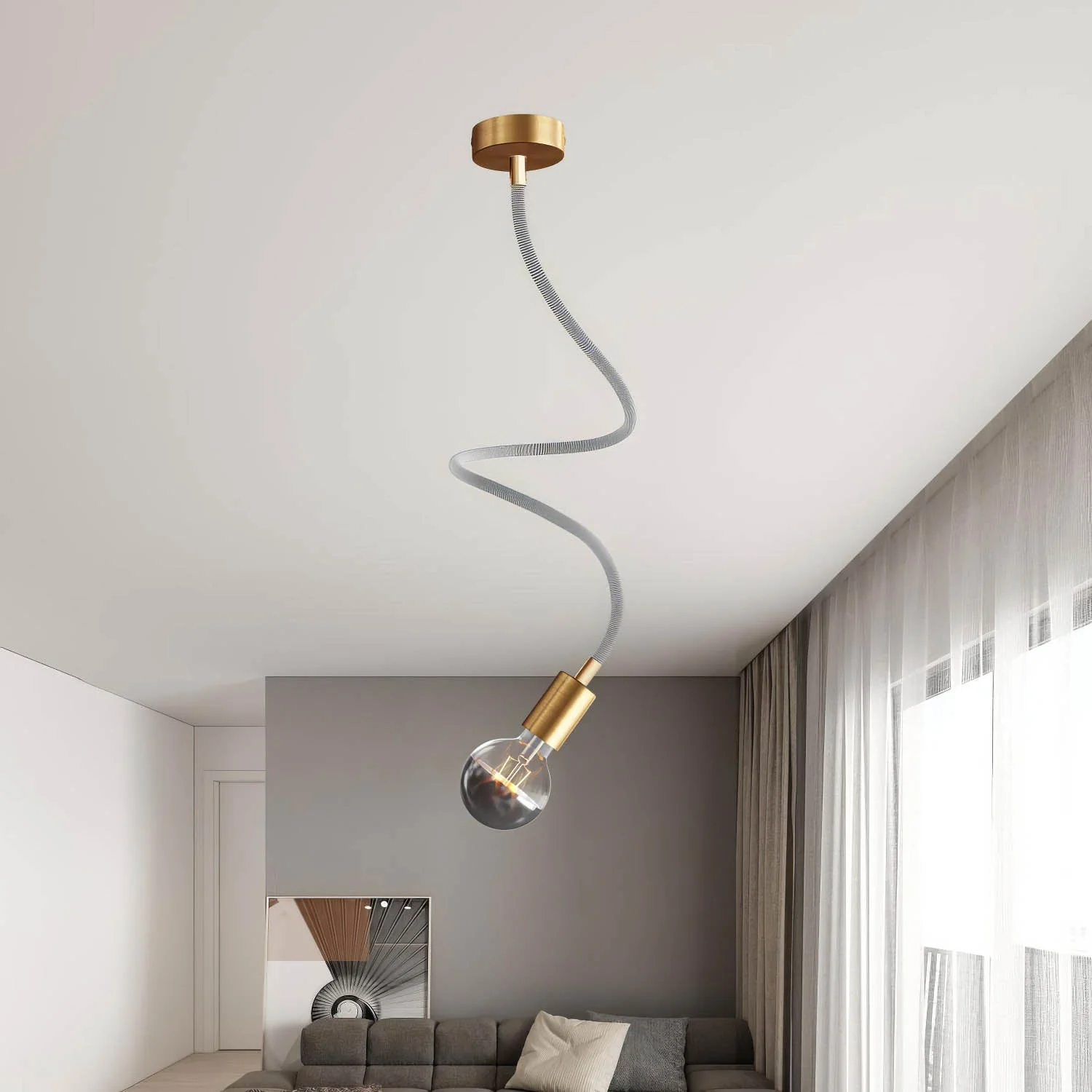 Kit Creative Flex – flexibles Verlängerungsrohr mit Stoffummantelung RZ04 Schwarz Weiß und Metallendstücken - Image 39