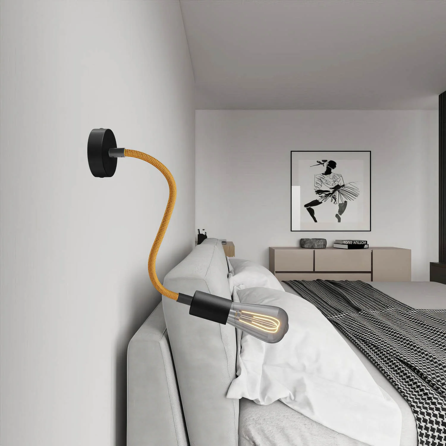 Creative Flex Kit, flexibles Verlängerungsrohr mit Stoffüberzug RM73 Bronze und Metallendstücken - Image 13