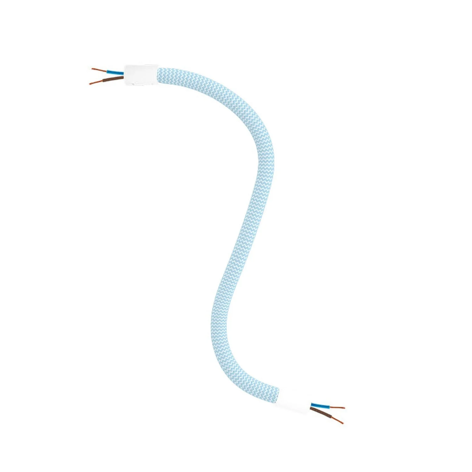 Creative Flex Set flexibler Stoffschlauch RM76 Zuckerblau mit Metallenden