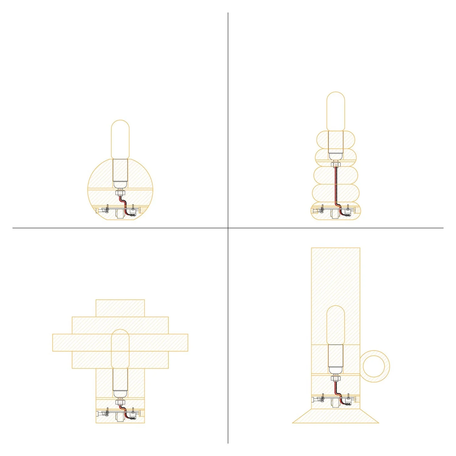 Elektronischer Bausatz für batteriebetriebene 5V-USB‑C‑Lampen mit glatten E14-Lampenfassungen – Schwarz - Image 6