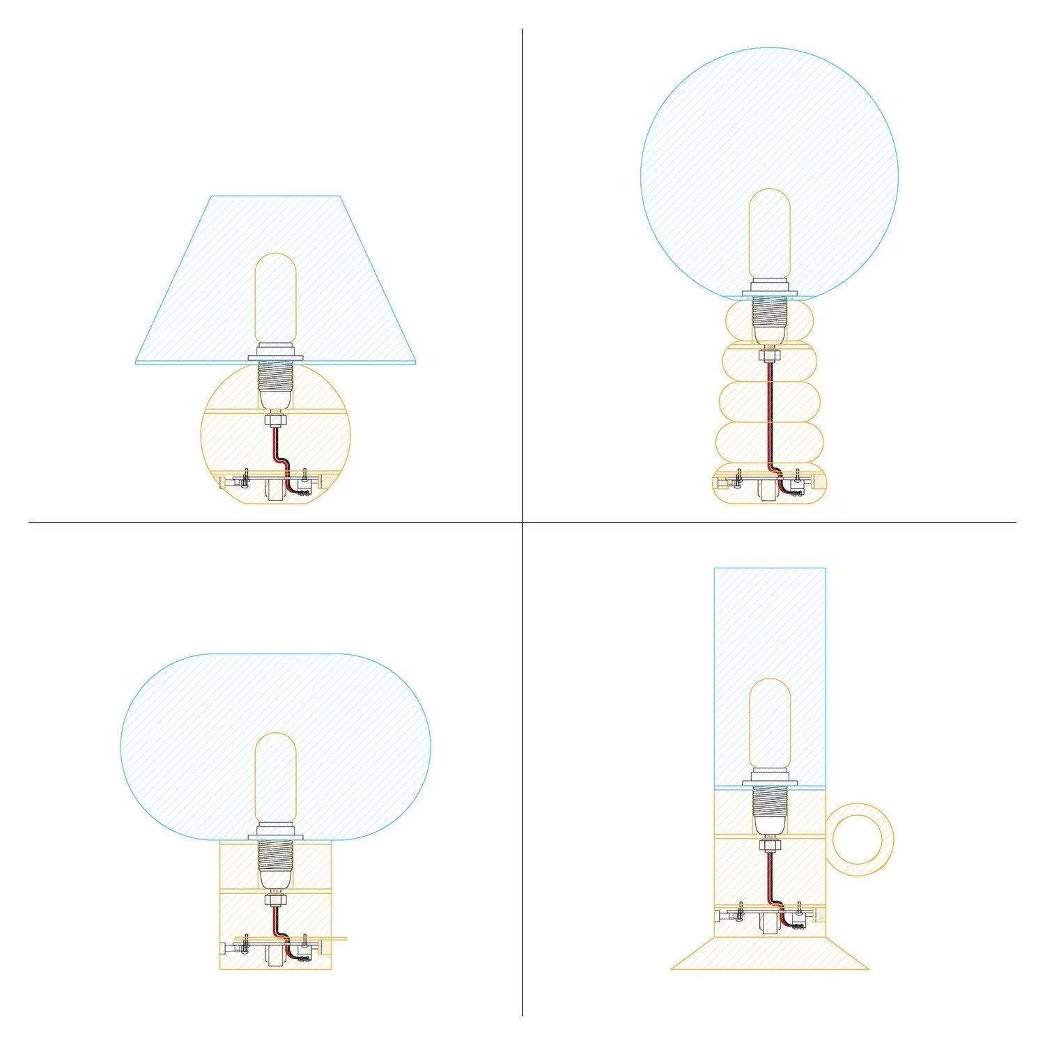 Elektronischer Bausatz für batteriebetriebene 5V‑USB‑C‑Lampen mit E14‑Lampenfassungen mit Gewinde – Schwarz - Image 6