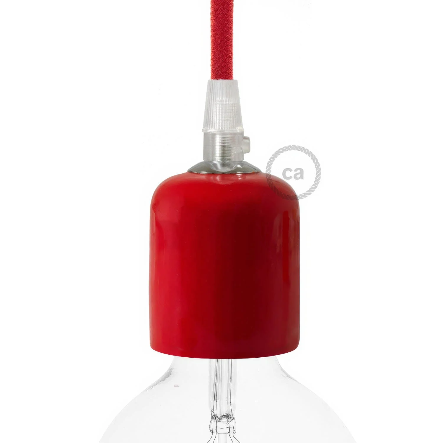 Lampenfassungen-Kit E27 aus Keramik – Rot