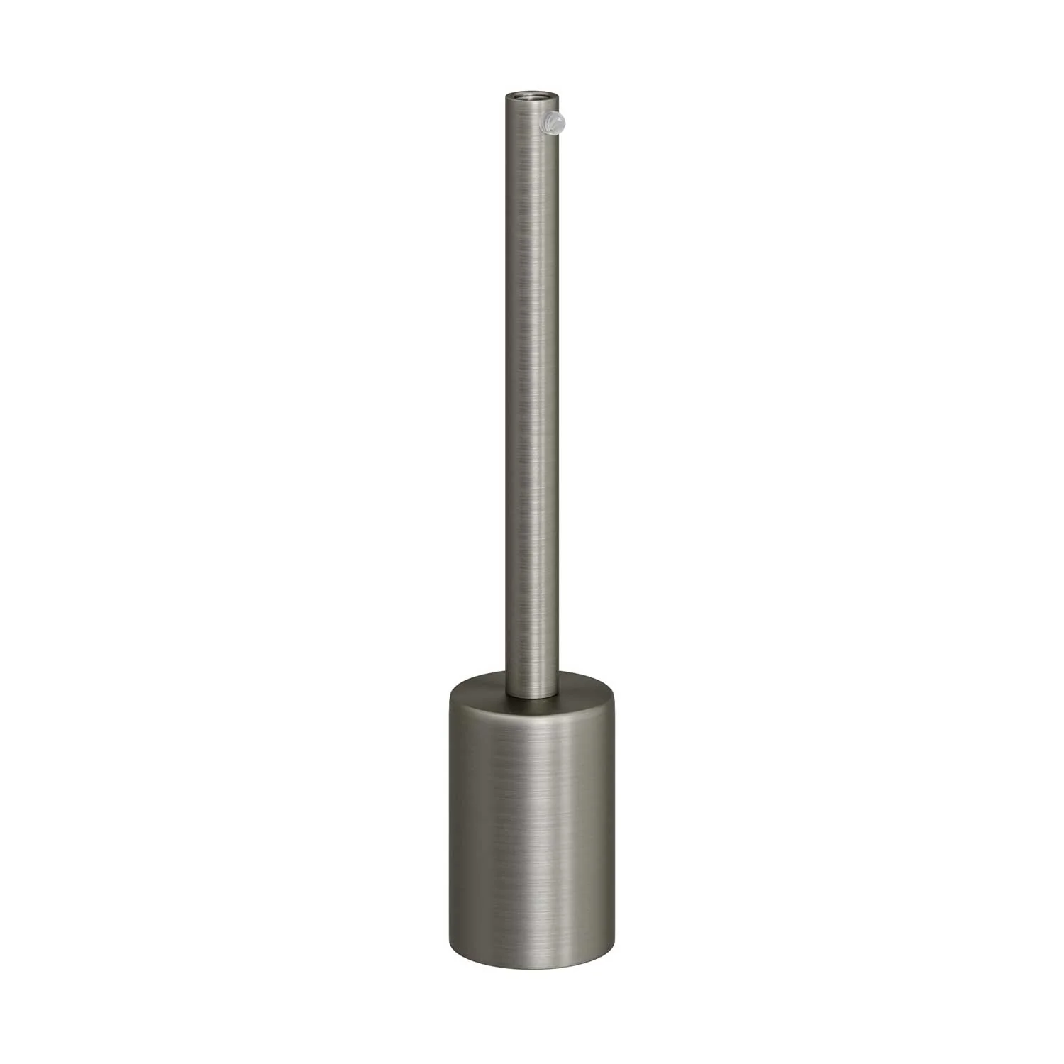 Zylindrisches E27 Lampenfassung-Kit aus Metall mit 15 cm Kabelverschraubung – Satiniertes Titan - Image 3
