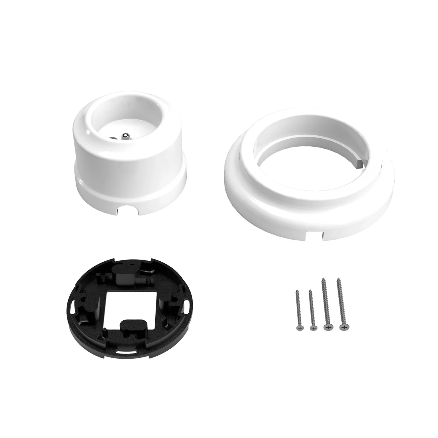 Französisches Wandstecker-Set mit Porzellanbasis – Weiß - Image 3