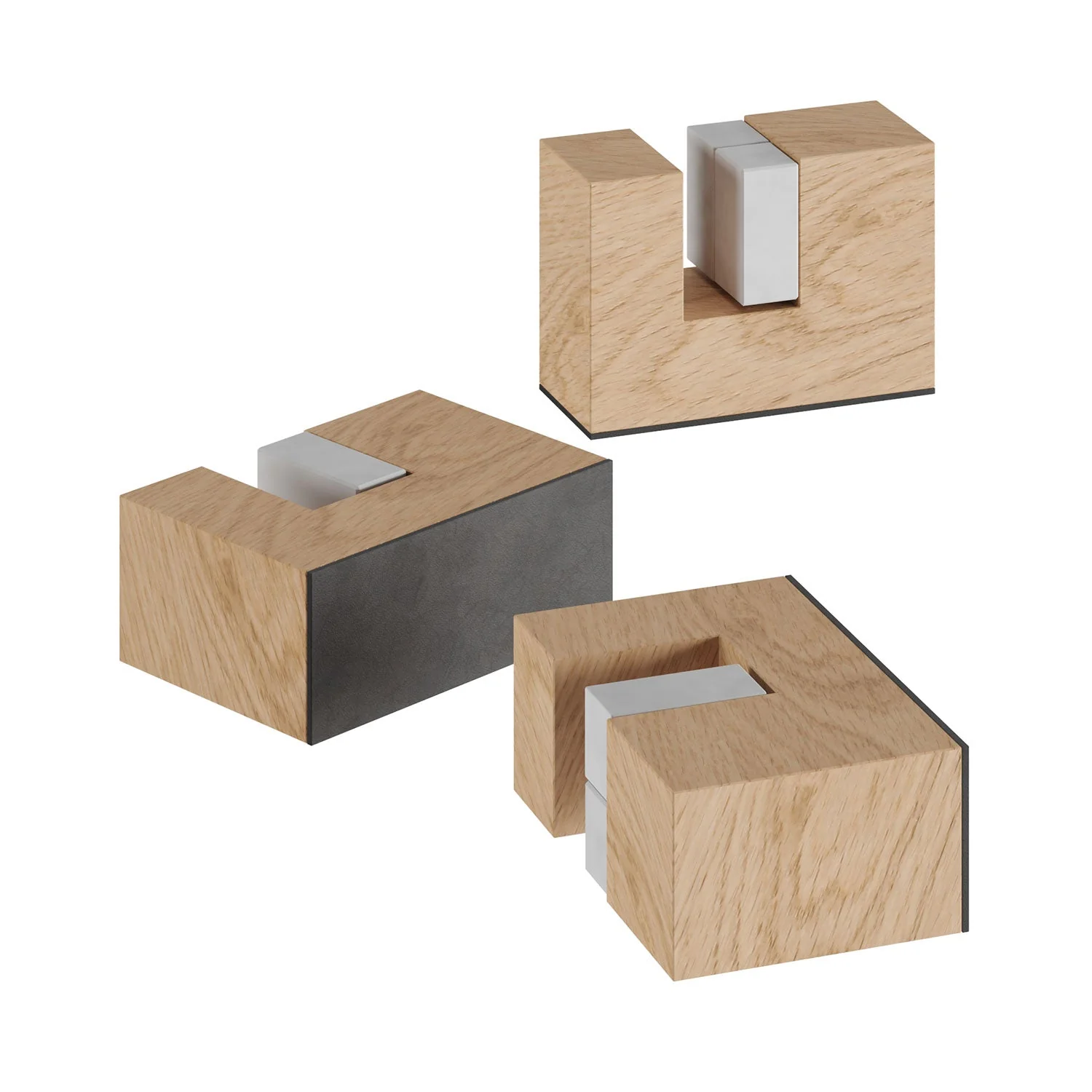 Holzfüße-Set, Tischlampenfuß – Neutral