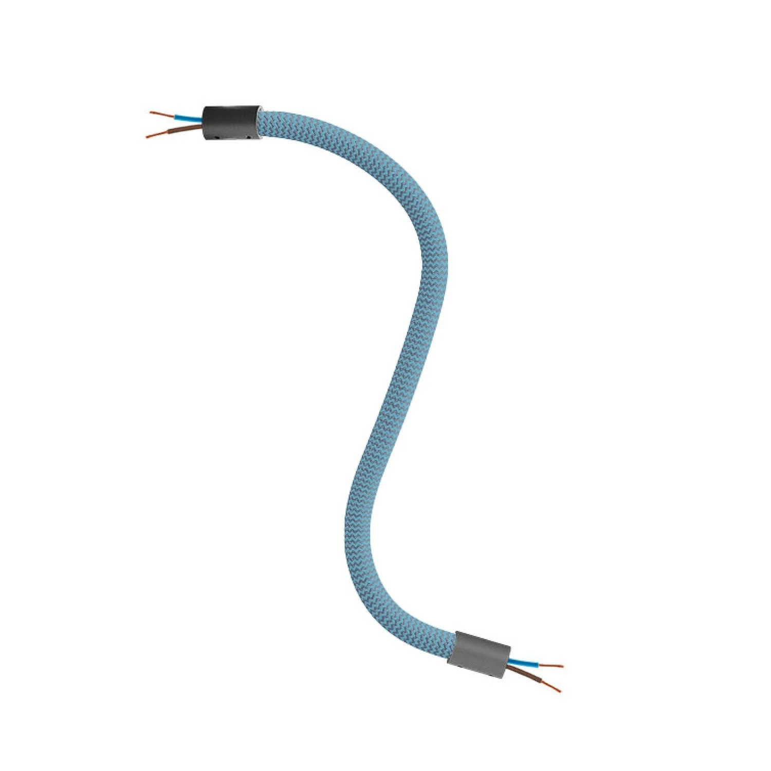 Creative Flex Set: Flexibler Stoffschlauch RM78 Petrol mit Metallabschlüssen - Image 12
