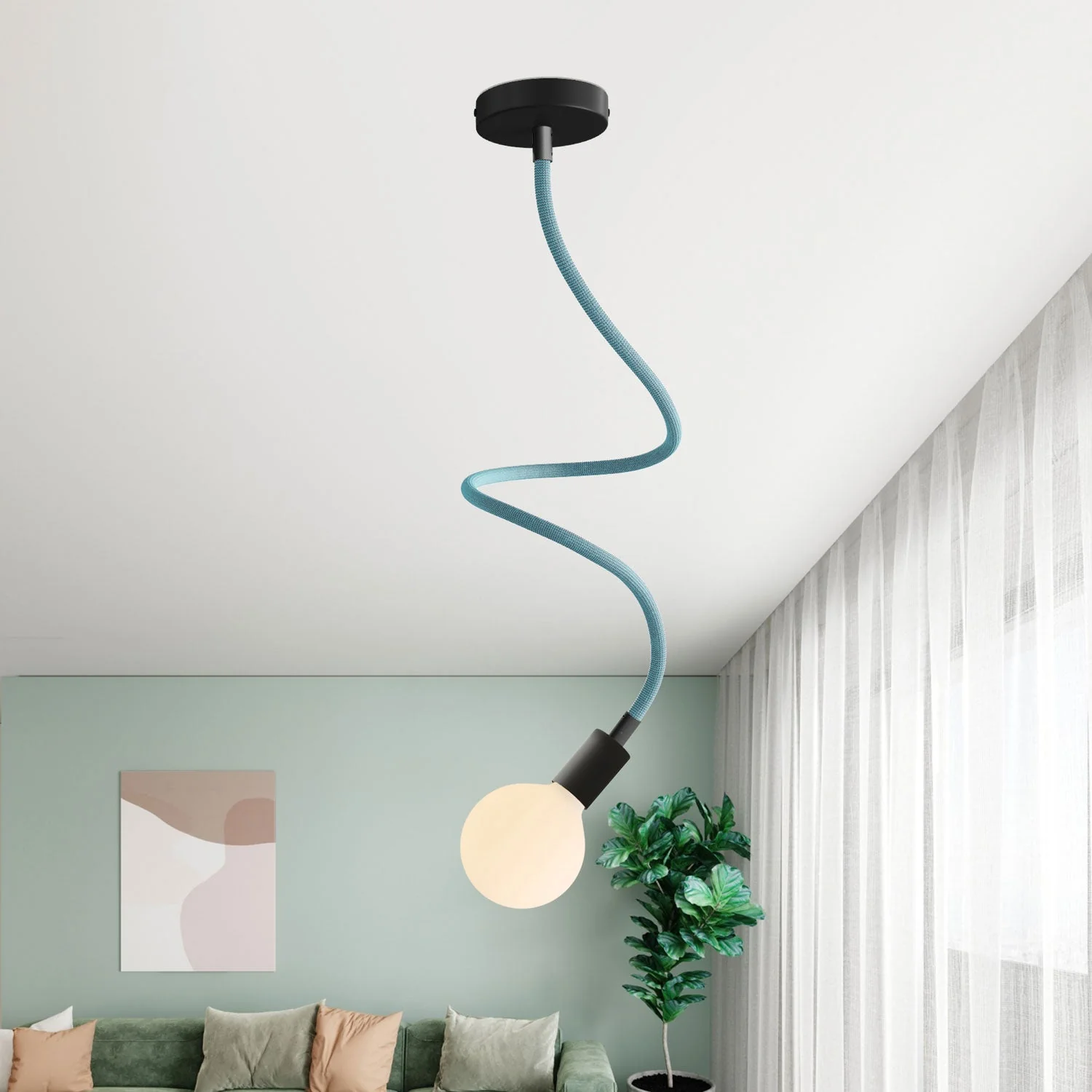 Creative Flex Set: Flexibler Stoffschlauch RM78 Petrol mit Metallabschlüssen - Image 18