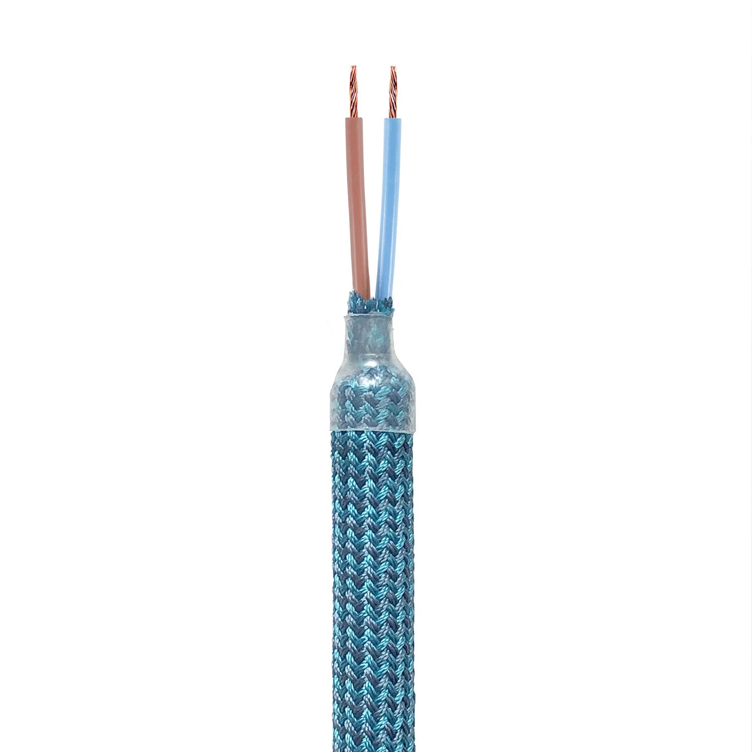 Creative Flex Set: Flexibler Stoffschlauch RM78 Petrol mit Metallabschlüssen - Image 2