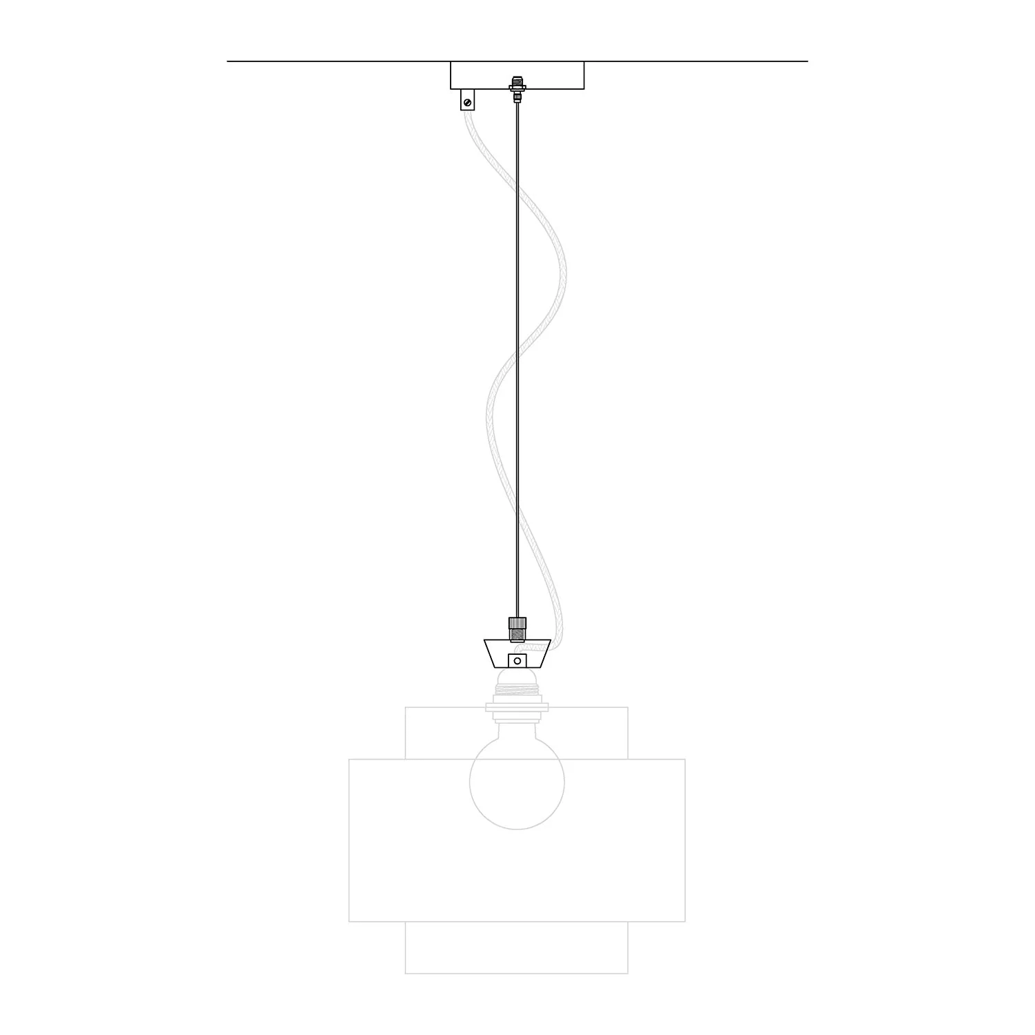 Kit Lampenbaldachin Ø 120 mm mit Stahlaufhängung und millimetergenauem Balancer – Mattschwarz - Image 5